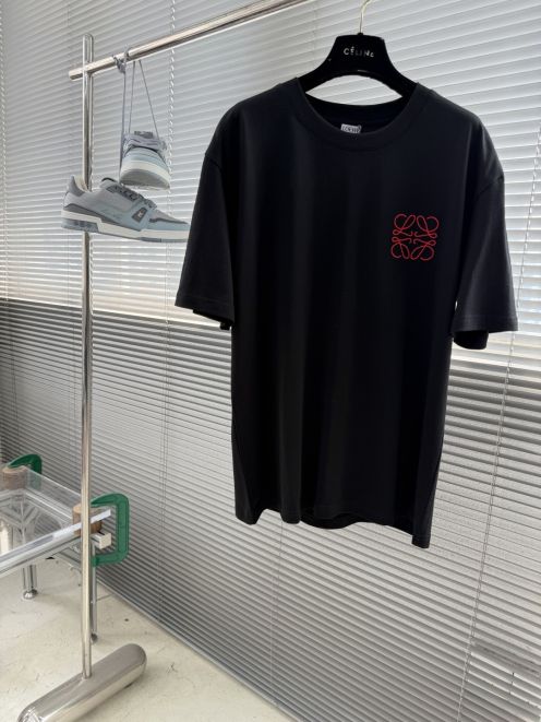 ロエベ ハイブランド アナグラム刺繍Tシャツ 半袖ミニマルデザイン 高再現度