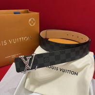 ルイ・ヴィトン n級 ダミエグラフィット ベルト シルバーLVバックル 実店舗運営