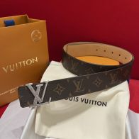 ルイ・ヴィトン ブランド コピー モノグラム ベルト シルバーLVバックル 安心サイト