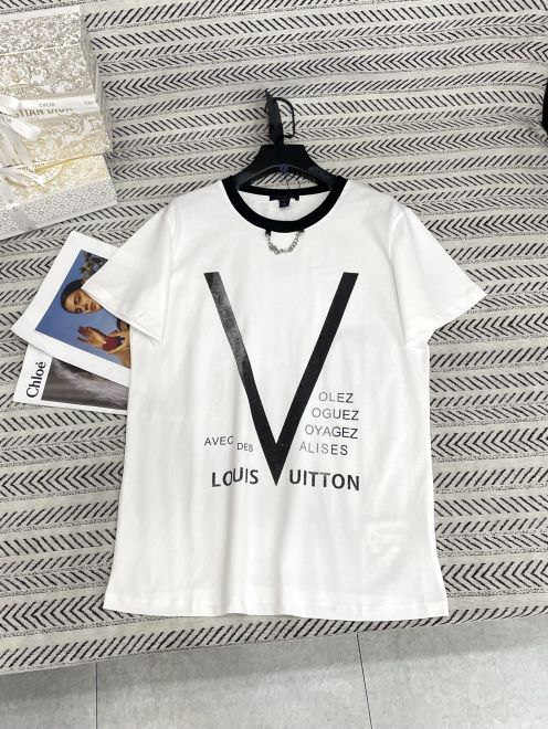 ルイ・ヴィトン n級 半袖ロゴTシャツ Vグラフィック 男女兼用 実店舗運営