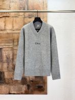 ディオール 本物級コピー Vネック長袖ニット ロゴ刺繍リブデザイン 肌触り良好 口コミ多数 グレートップス