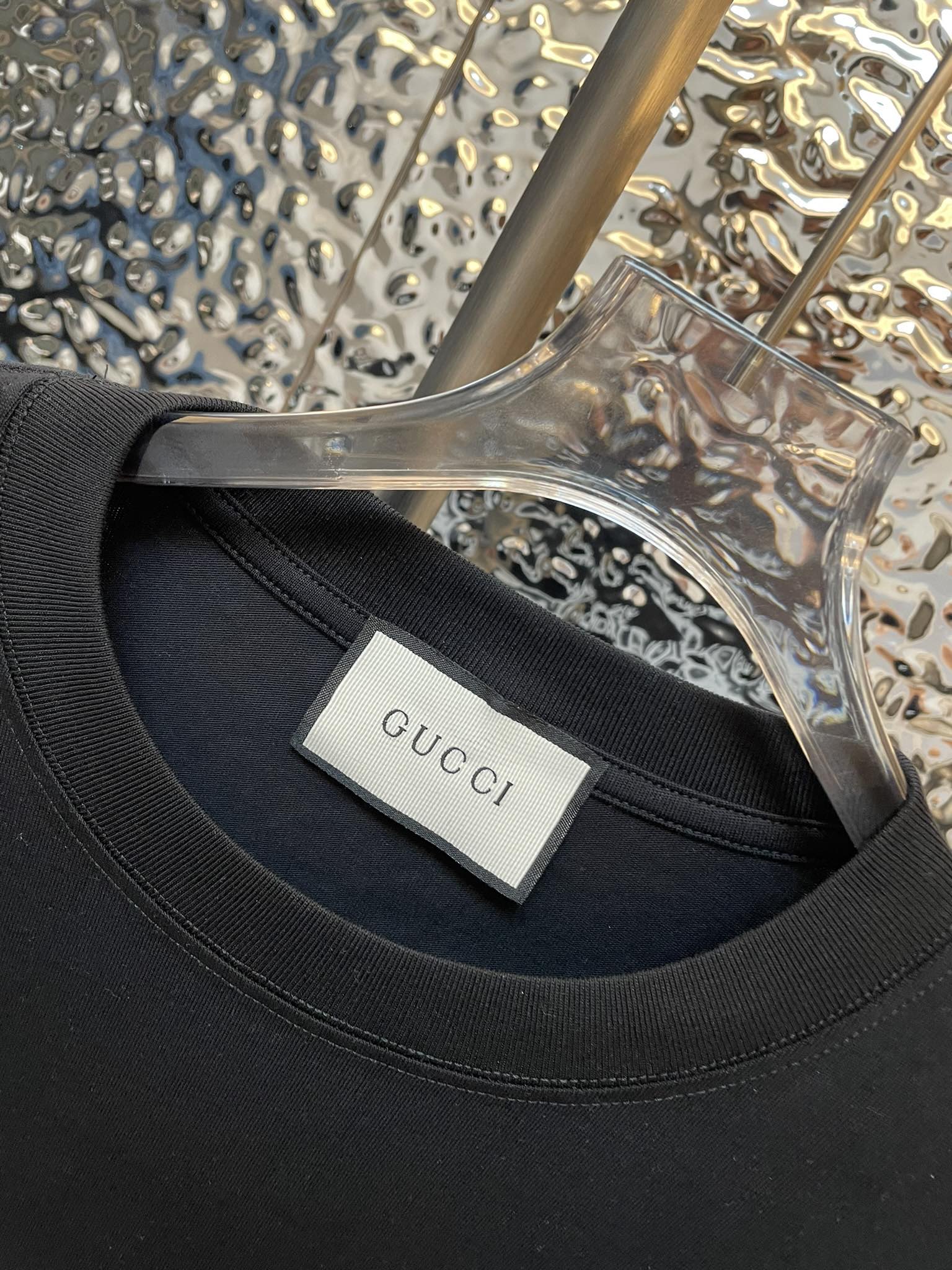 バレンシアガtシャツレディース激安通販 gucci x balenciagaコラボ トップス 柔らかい 純綿 ブラック_3
