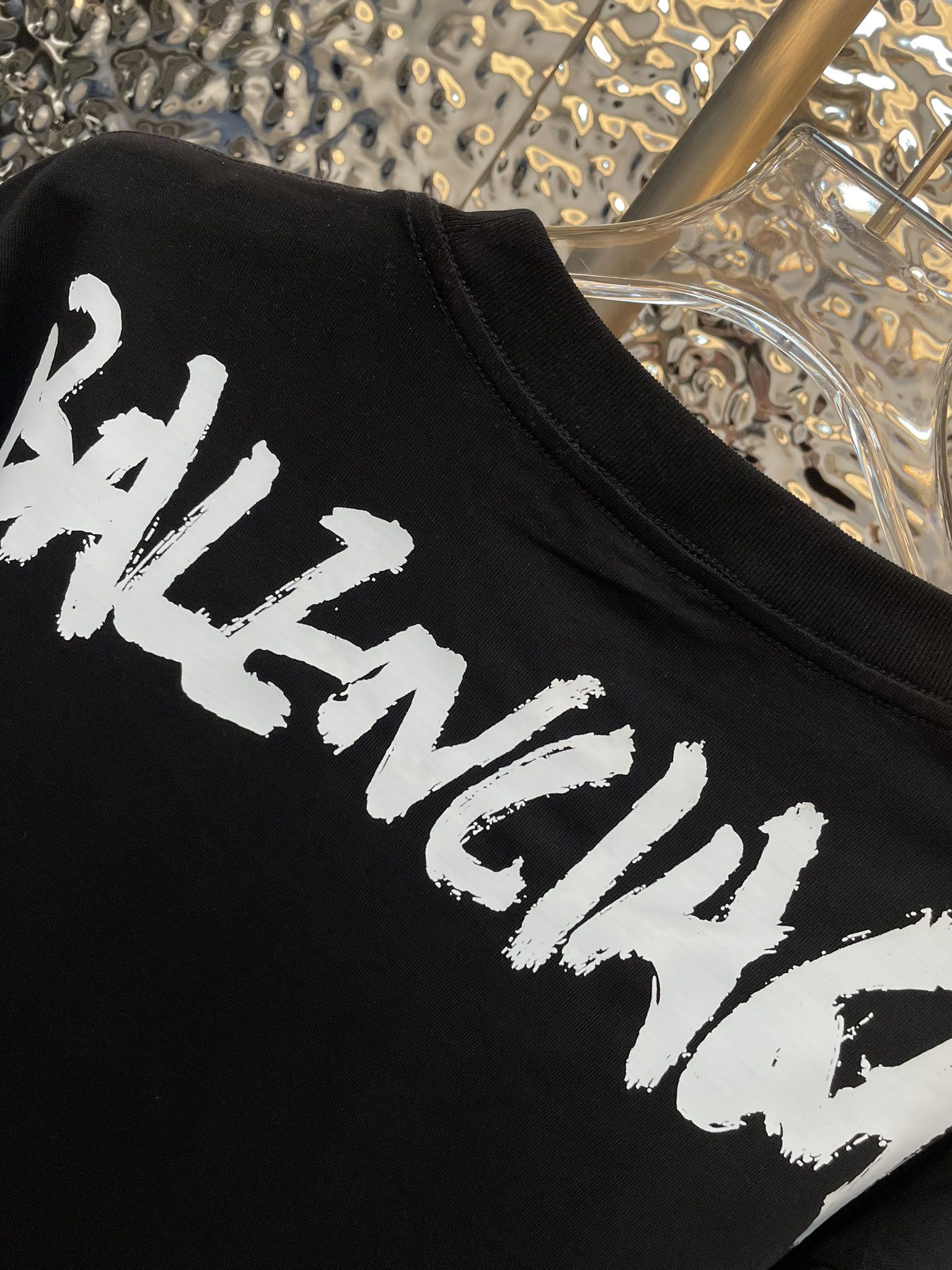 バレンシアガtシャツレディース激安通販 gucci x balenciagaコラボ トップス 柔らかい 純綿 ブラック_7
