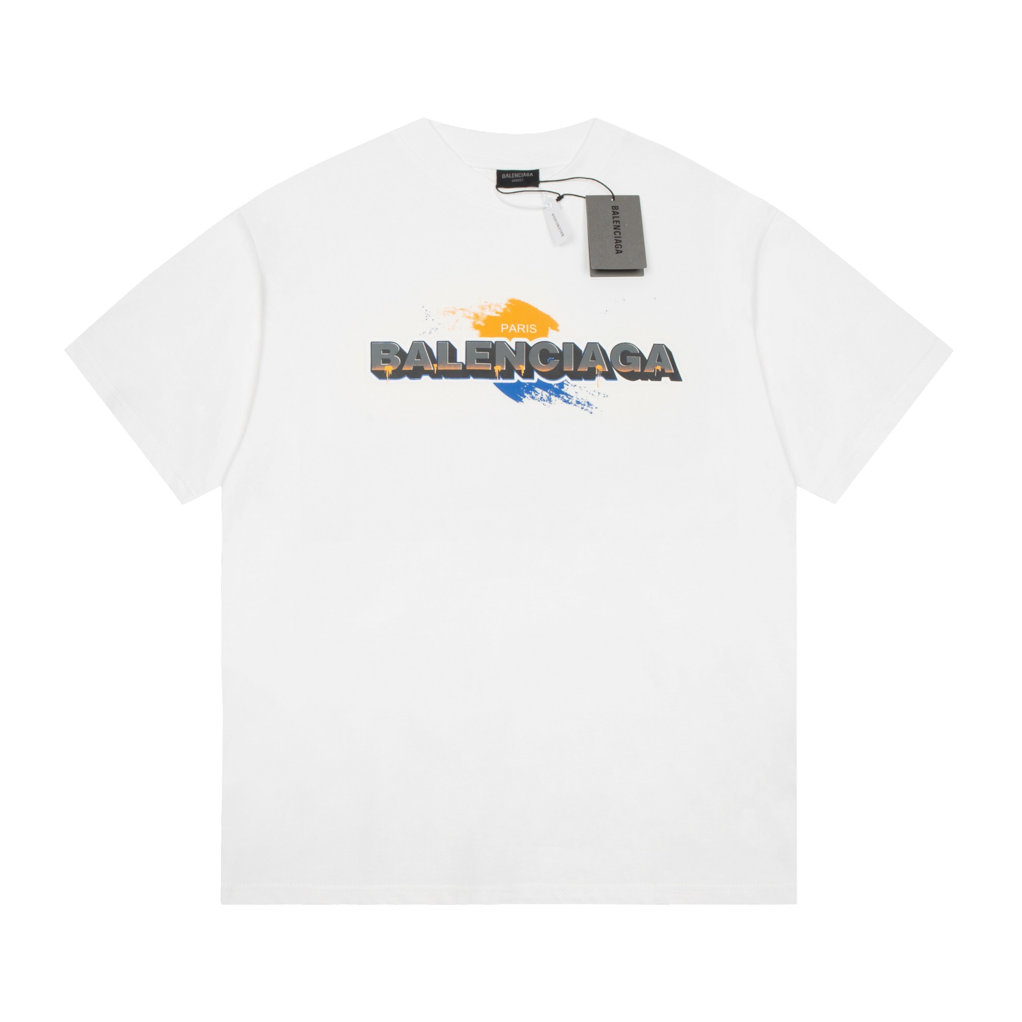 バレンシアガ オーバーサイズtシャツＮ級品 クルーネック 純綿 吸汗速乾 トップス 短袖 柔らかい ホワイト_1
