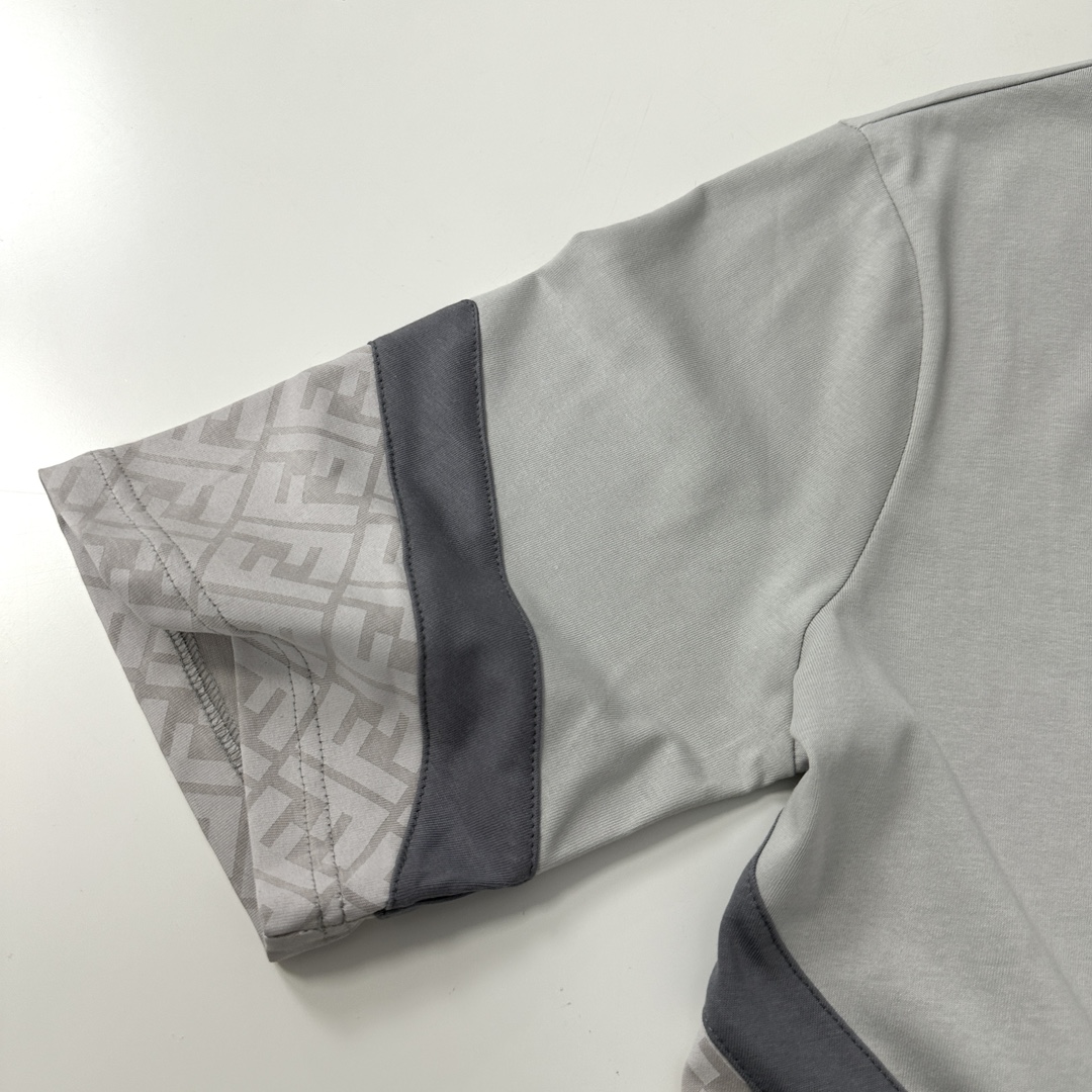 セール開催中 fendi キッズ t シャツ偽物 純綿 トップス Tシャツ ゆったり 半袖 夏 シンプル グレイ_6