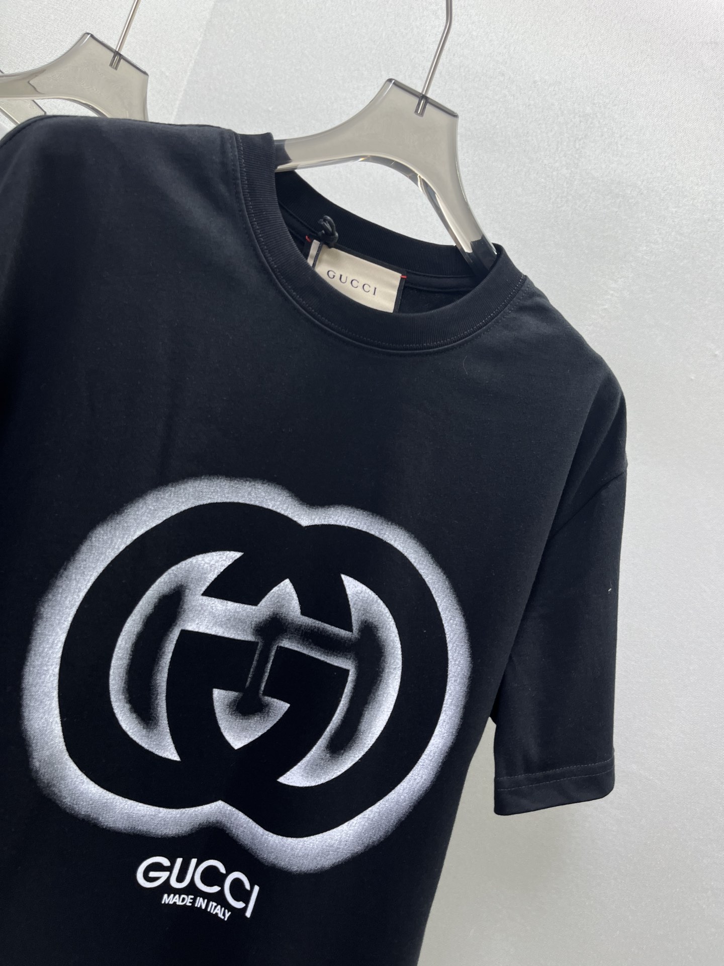 特別価格アイテム gucci ドナルド t シャツスーパーコピー 純綿 トップス プリント 半袖 人気品 男女兼用 ブラック_6