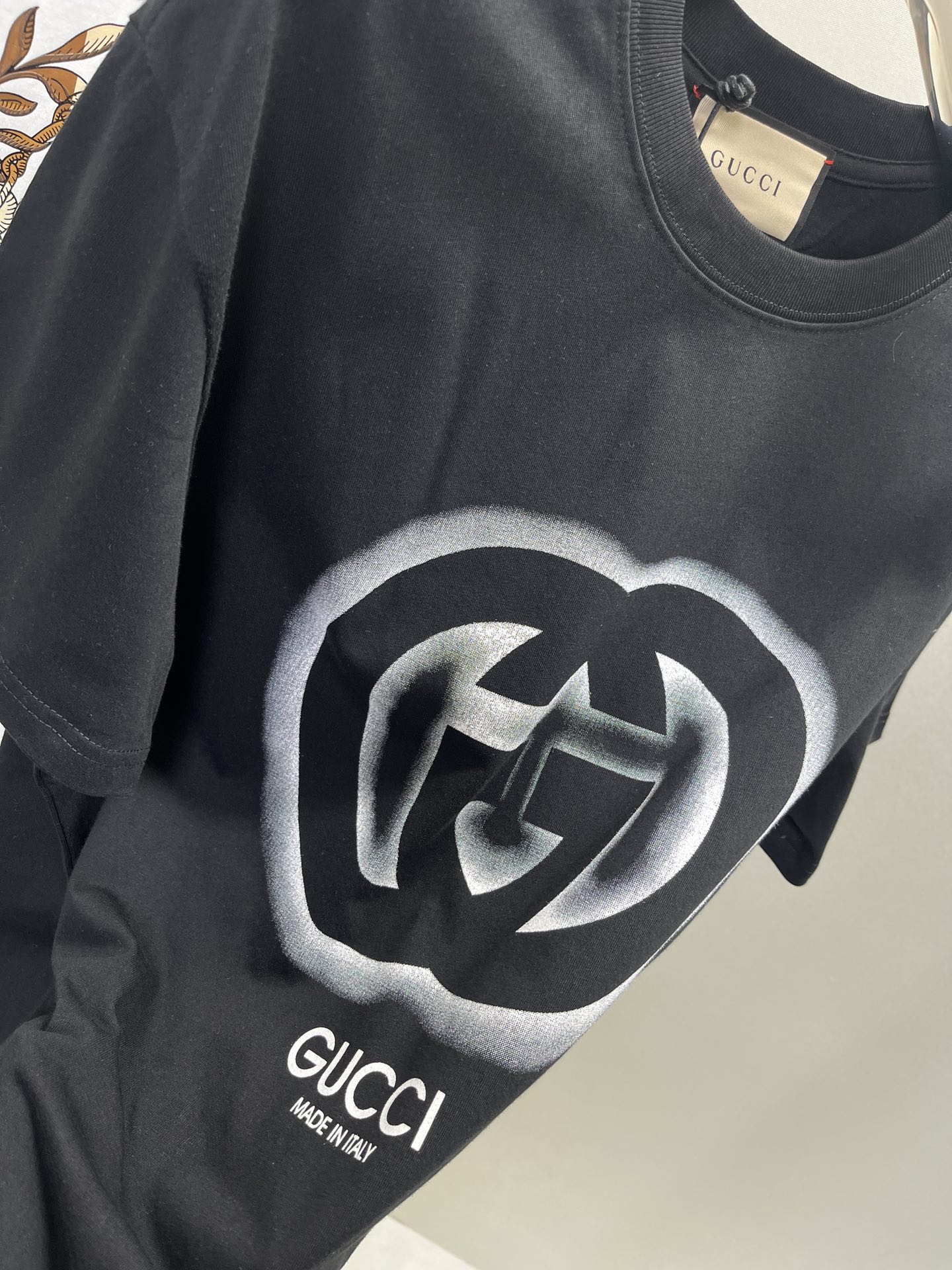 特別価格アイテム gucci ドナルド t シャツスーパーコピー 純綿 トップス プリント 半袖 人気品 男女兼用 ブラック_8