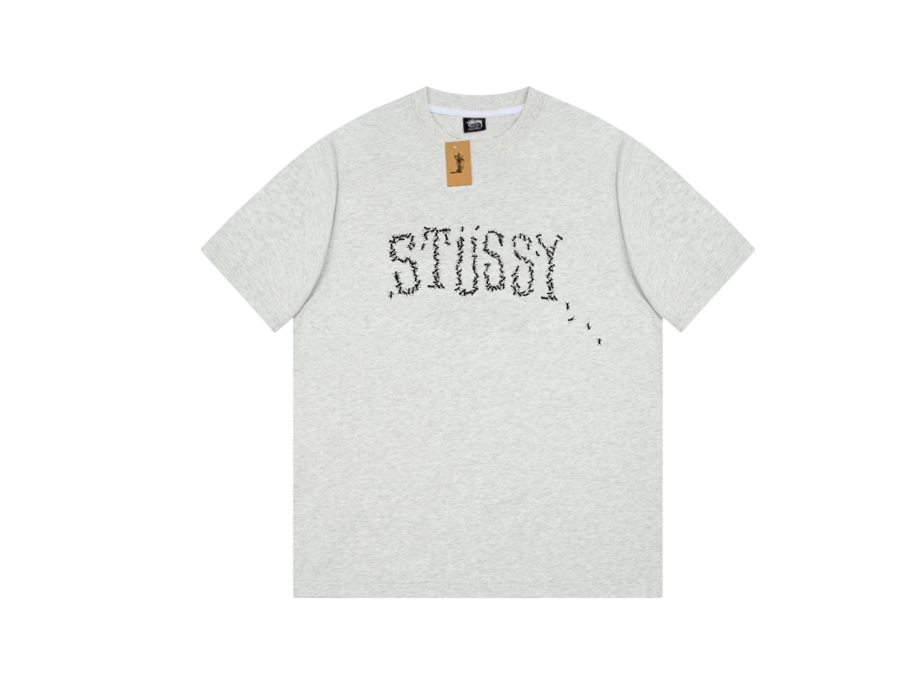 お勧め品 ステューシー黒tシャツ偽物 触り心地が良い 純綿 トップス プリント 人気販売 グレイ_2
