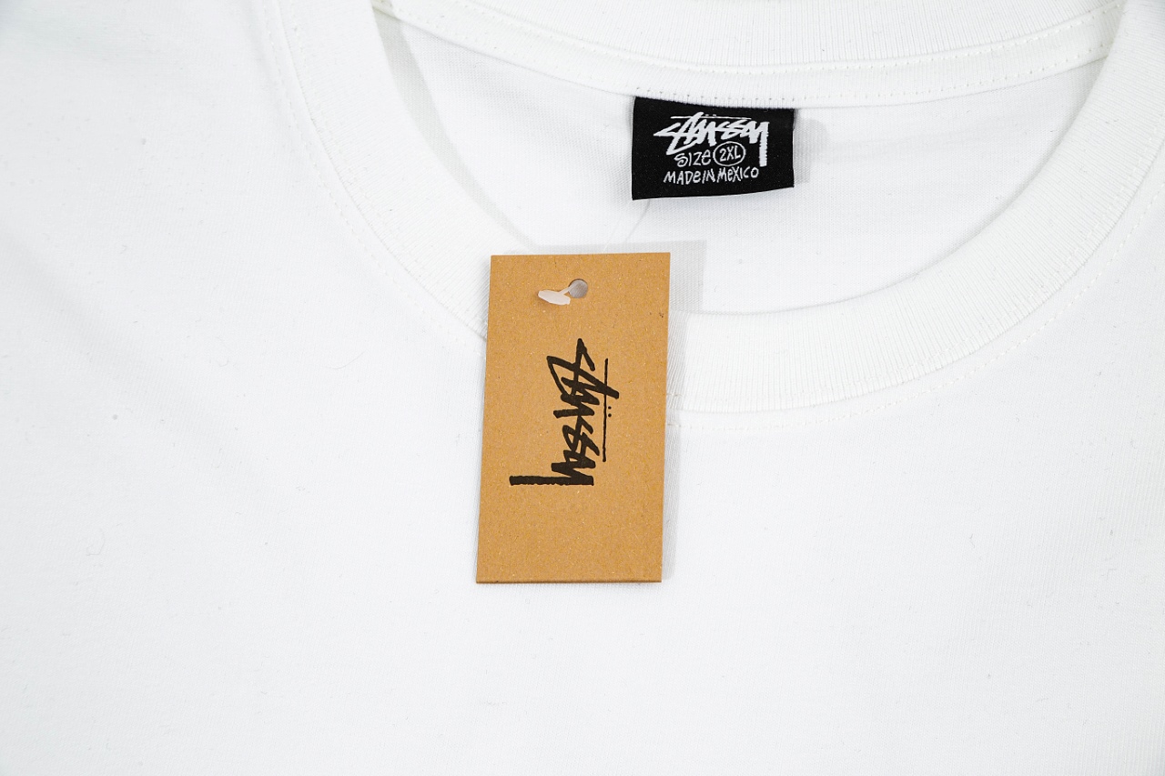 新品販売 ストゥーシー tシャツ 公式コピー 触り心地が良い 純綿 トップス プリント 柔らかい  ホワイト_4