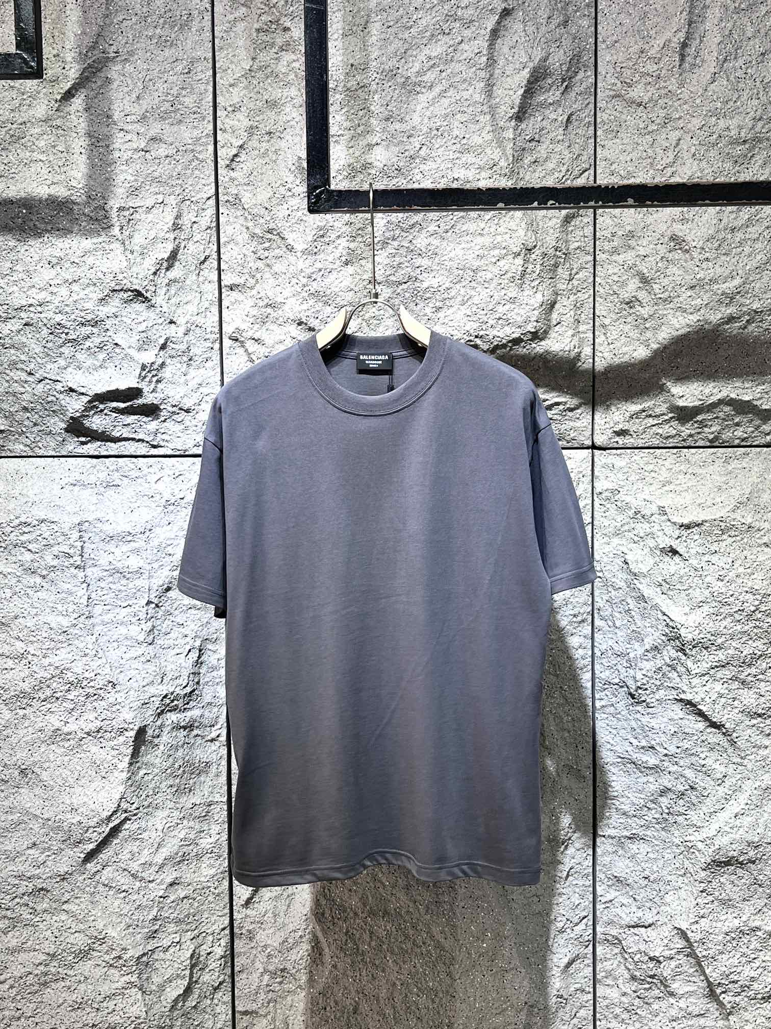 バレンシアガtシャツ メンズ偽物 トップス 短袖 oversize ダイヤモンド飾り 半袖 夏服 グレイ_1