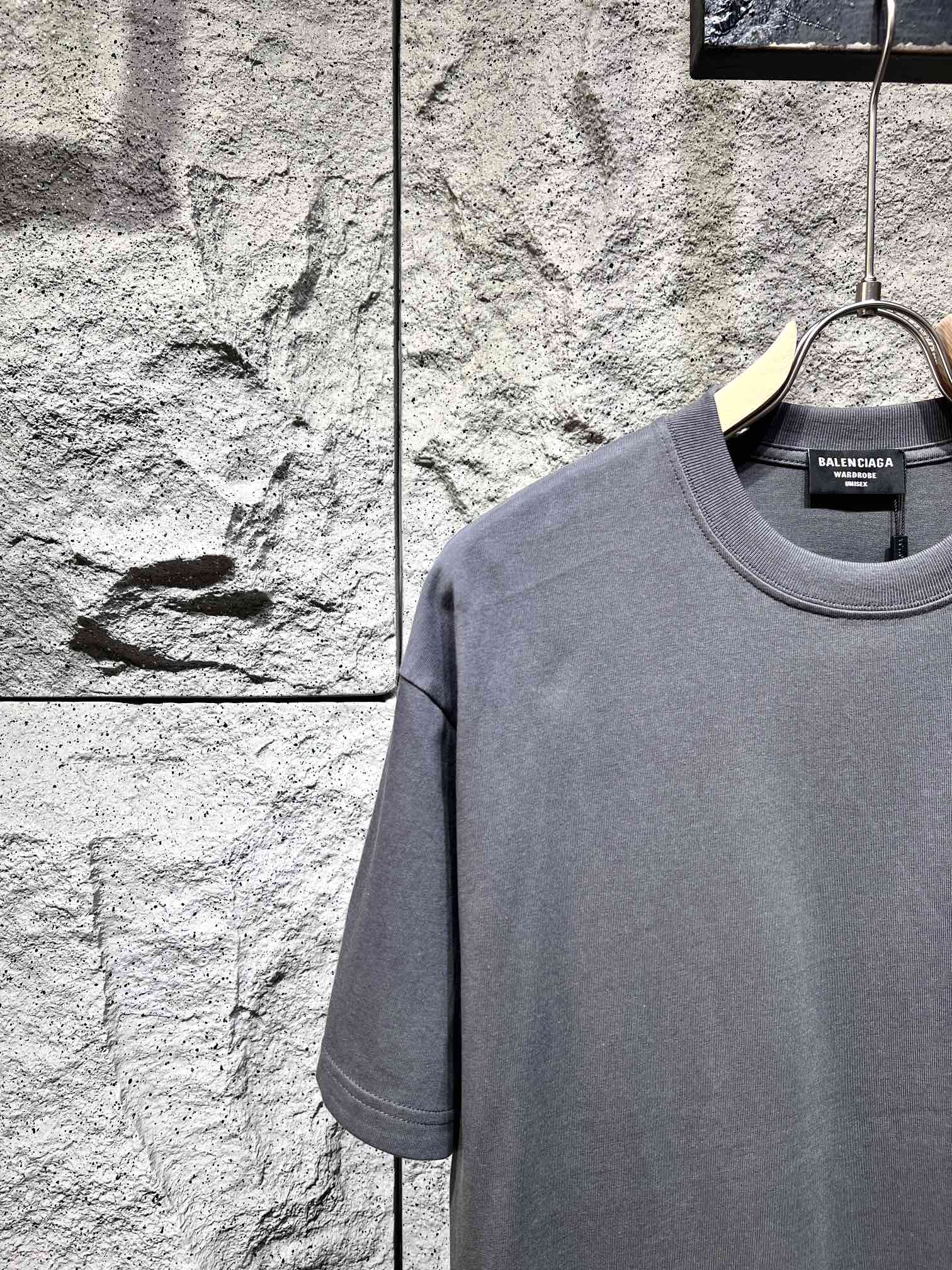 バレンシアガtシャツ メンズ偽物 トップス 短袖 oversize ダイヤモンド飾り 半袖 夏服 グレイ_2