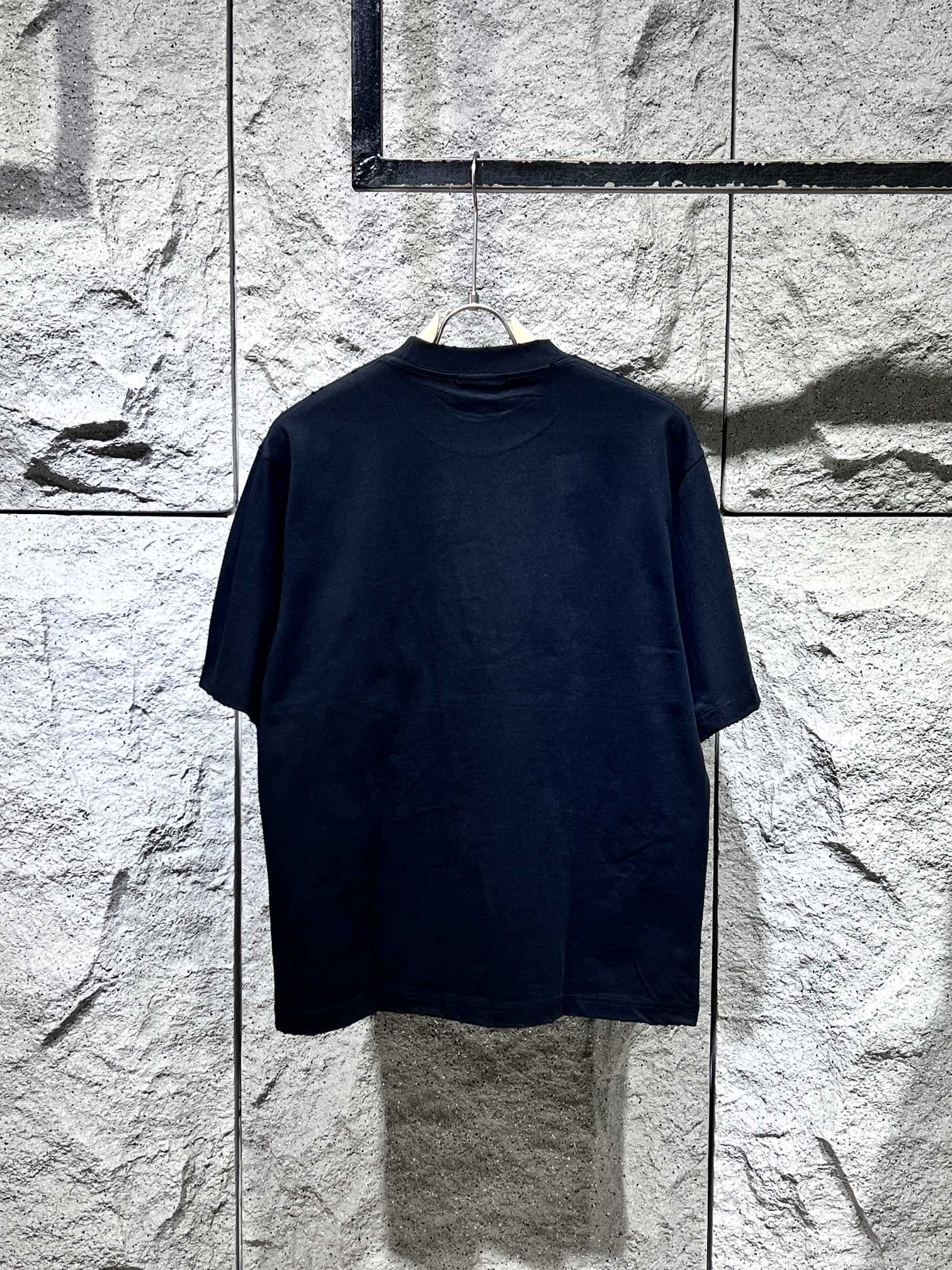バレンシアガ tシャツ オーバーサイズＮ級品 CDプリント トップス 短袖 夏服 カップル 純綿 男女兼用 ブラック_9