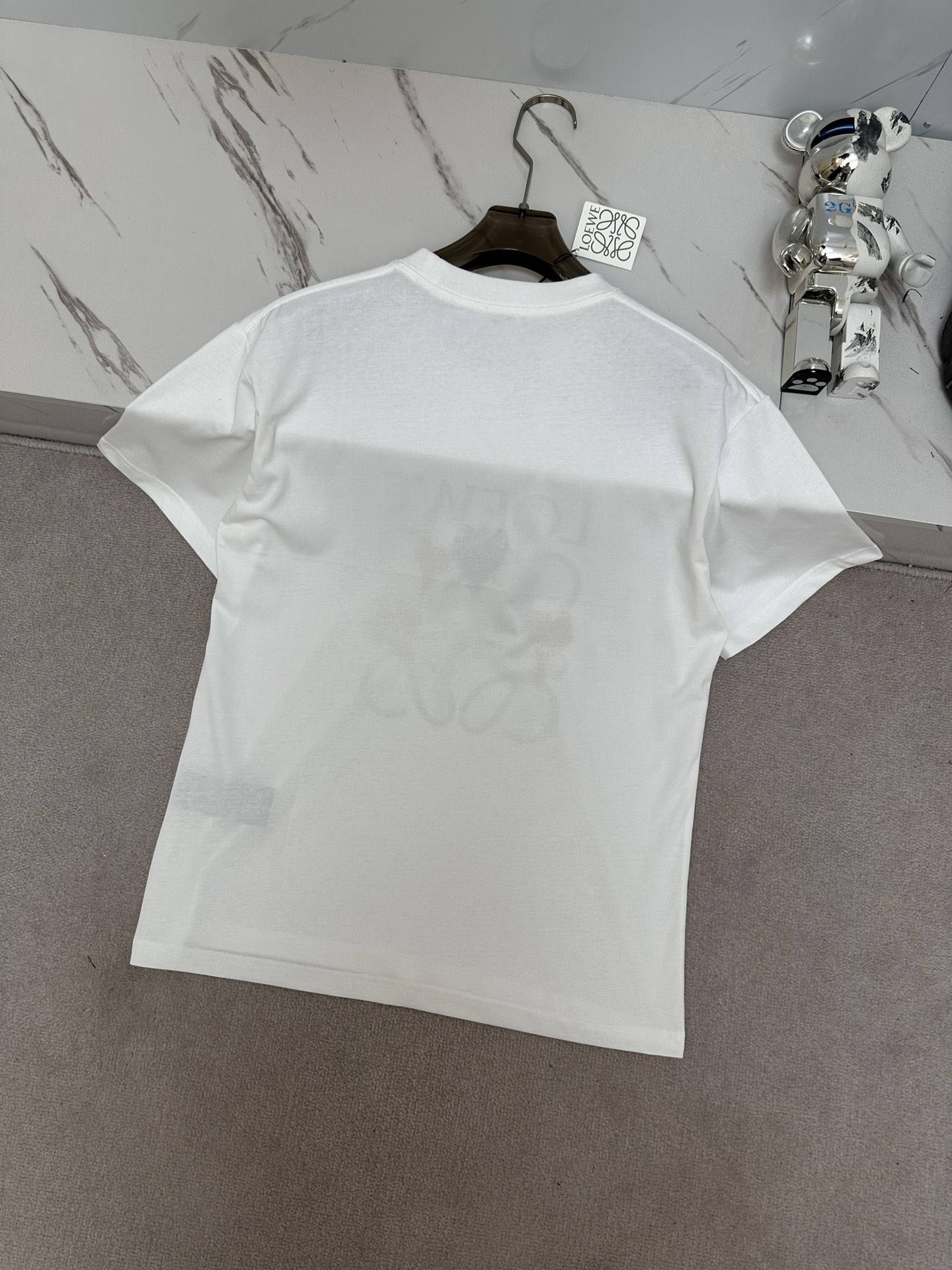 人気流行品 tシャツ ロエベ偽物 LOGO刺繍 純綿 半袖トップス ファッション 個性的 男女兼用 ホワイト_8