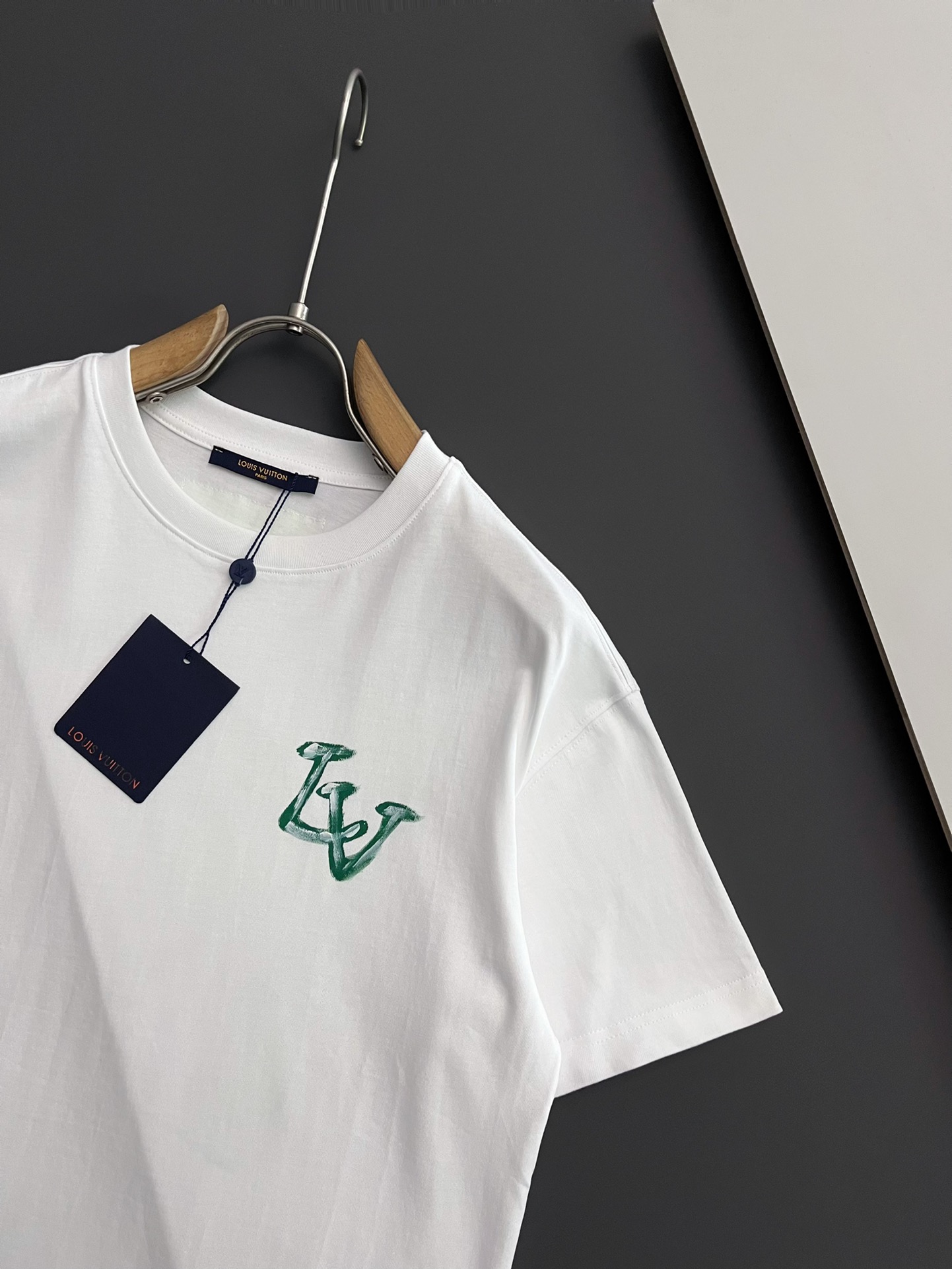 ルイヴィトンtシャツＮ級品 ロゴプリント 純綿 春夏服 シンプル 半袖 カジュアルトップス ホワイト_3