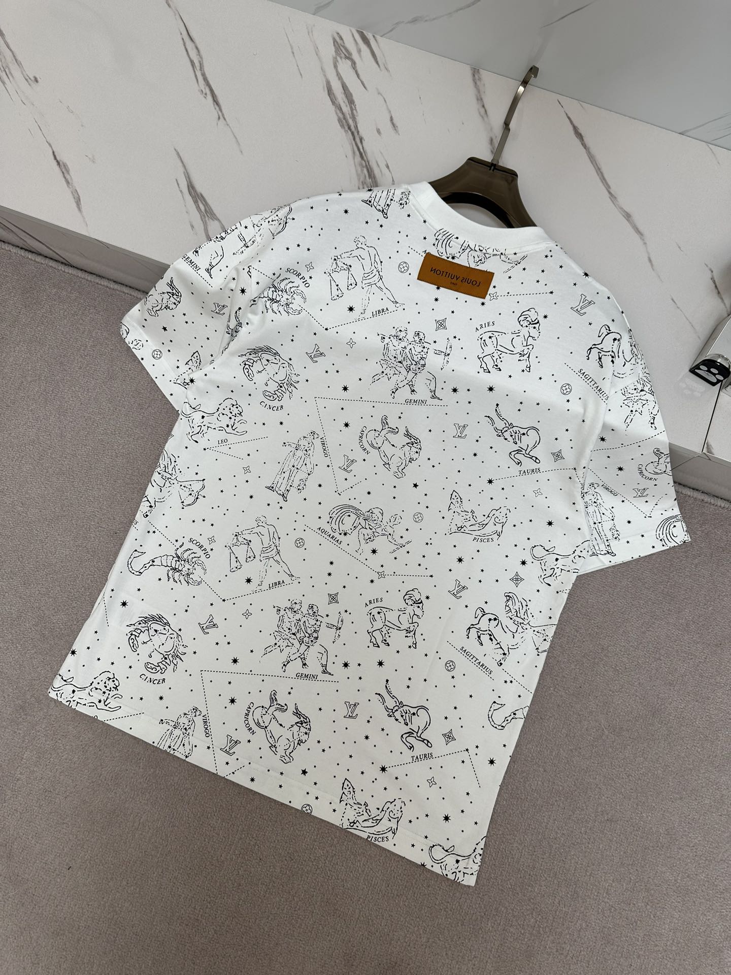 メンズ ルイヴィトンtシャツ激安通販 爆買いできる品質保証 プリント 純綿 夏服 半袖 カジュアルトップス ホワイト_9