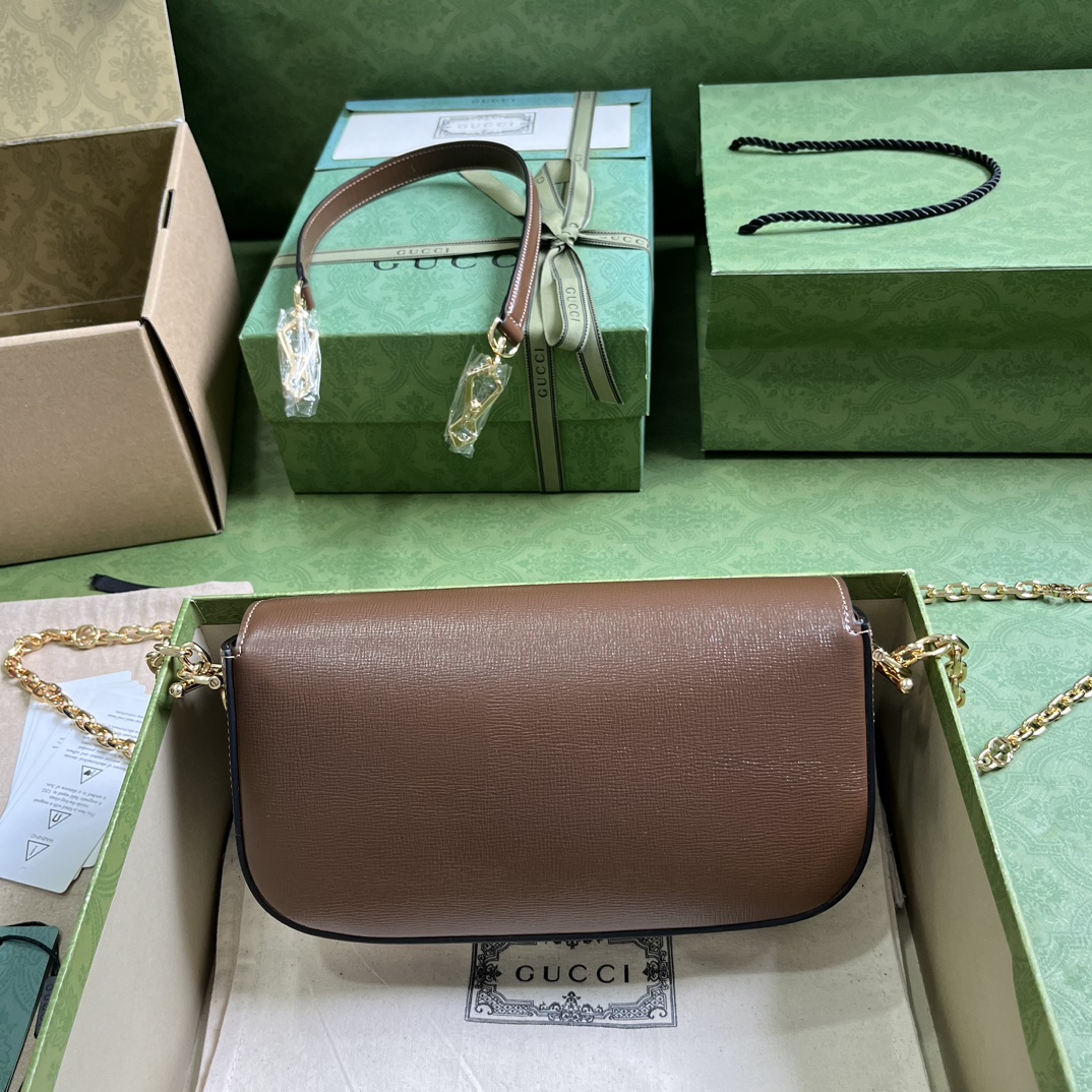 gucci バッグコピー Horsebit 1955シリーズ 斜め掛けバッグ 持ちバッグ 型番735178 レザー 本革 レディース ブラウン_2