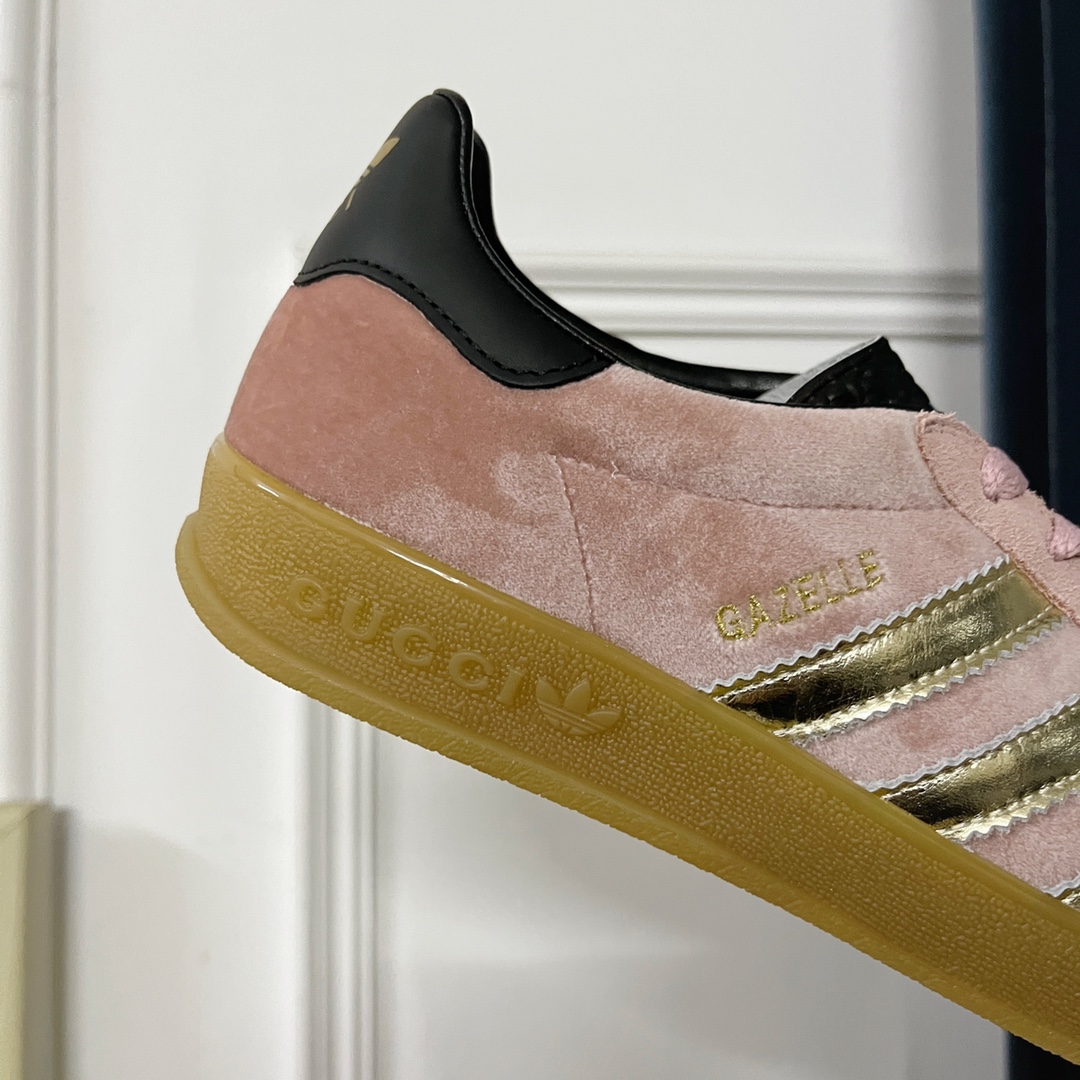 最新到着‼レディース グッチ スニーカースーパーコピー 運動 adidas x Gucciコラボ ランニング カップル 防滑 カジュアル ピンク_8