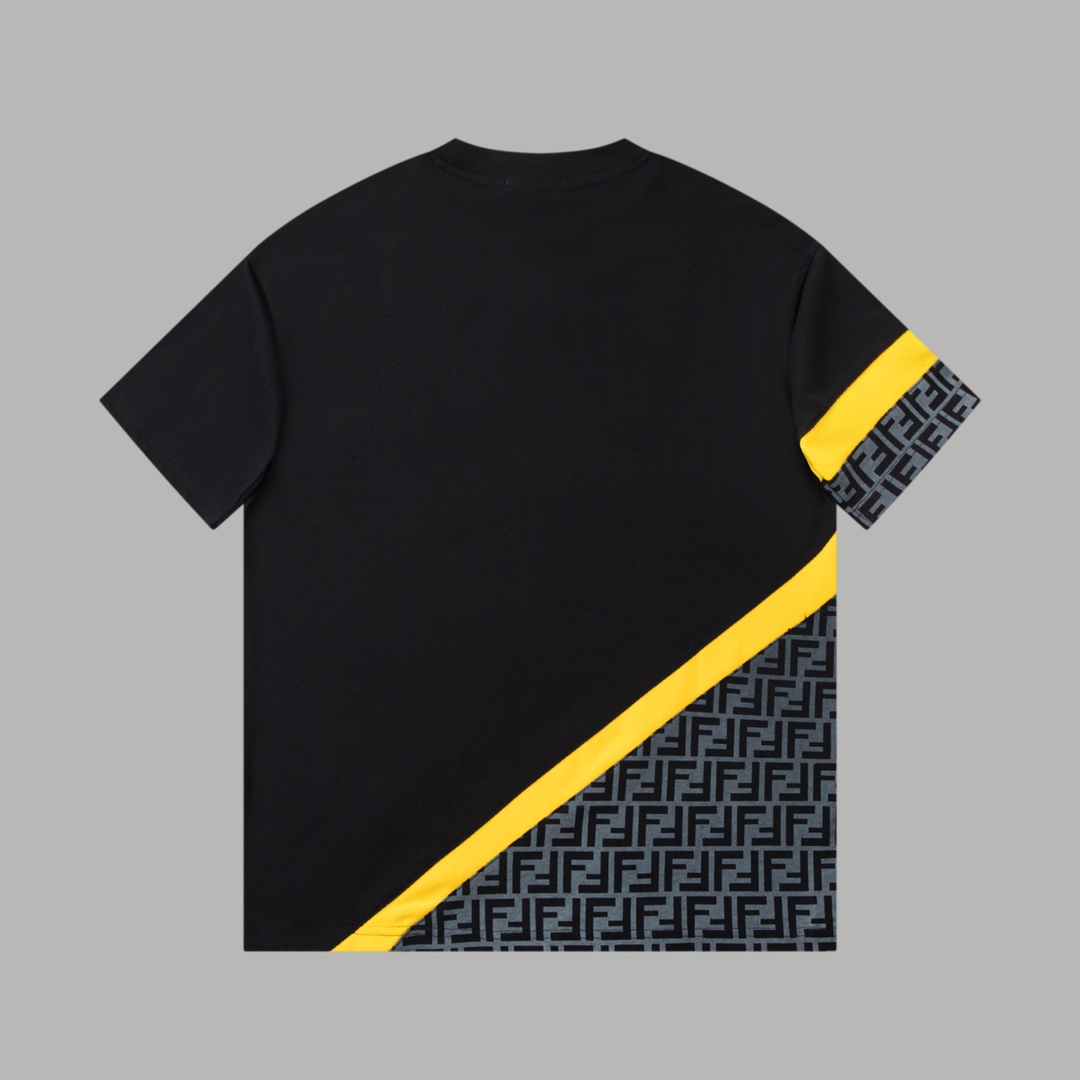 春夏新作 fendi キッズ t シャツ偽物 トップス 綿100% プリント 半袖 シンプル 品質保証 ブラック_2