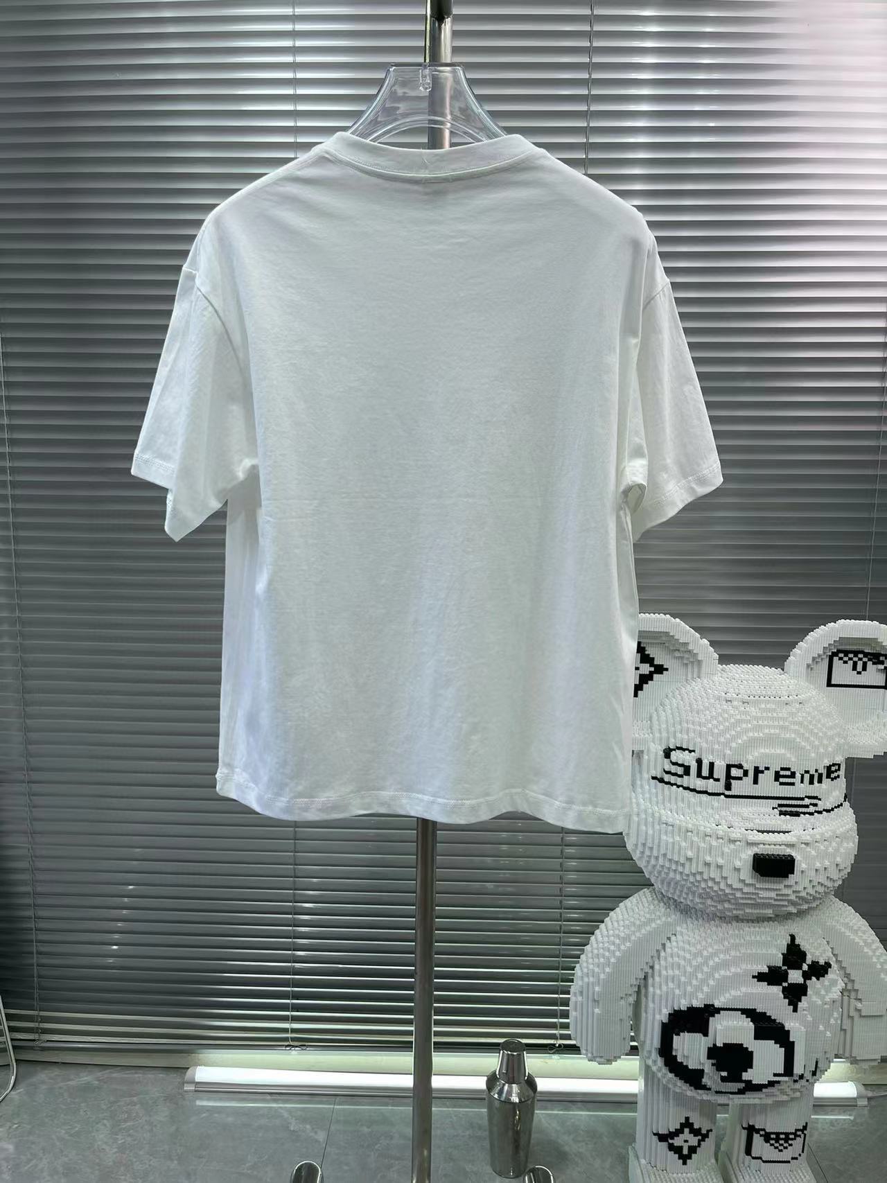 fendi ティー シャツ レディースＮ級品 トップス 綿100% 熊プリント 短袖 Tシャツ 柔らかい メンズ ブラック_5