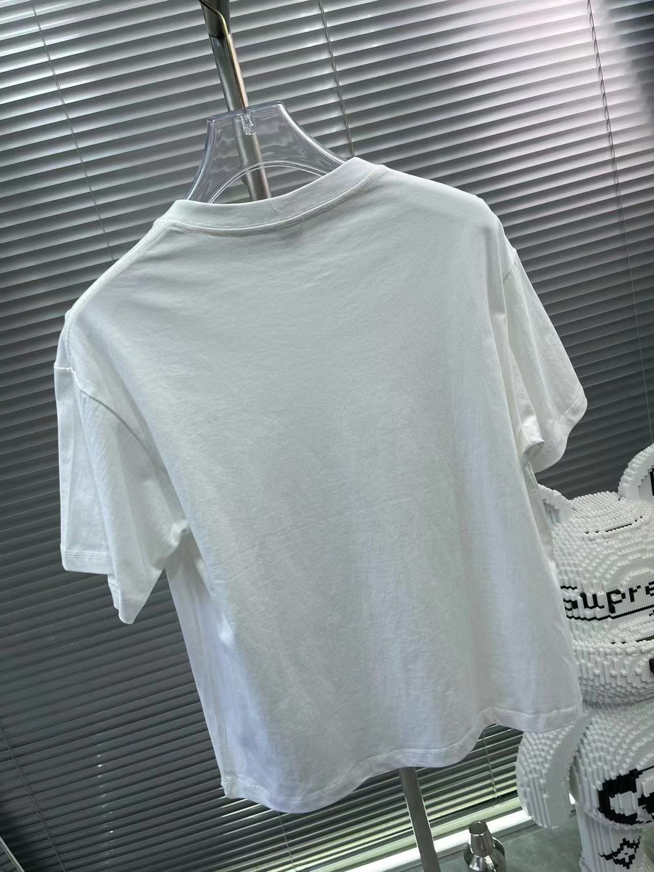 fendi ティー シャツ レディースＮ級品 トップス 綿100% 熊プリント 短袖 Tシャツ 柔らかい メンズ ブラック_6