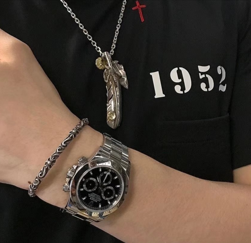 個性的な雰囲気 イーグル ネックレス 芸能人偽物 パンクロッカー 手作り 高級品 ファッション シルバー_6