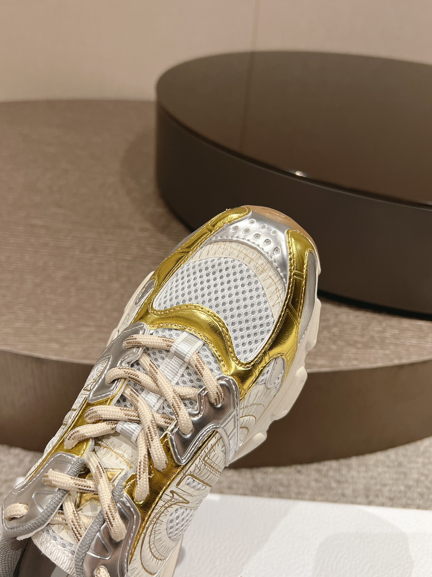 dior スニーカー メンズ偽物 運動シューズ ランニング ダッドスニーカー 抗菌防臭 カジュアル レディース ゴールド_7