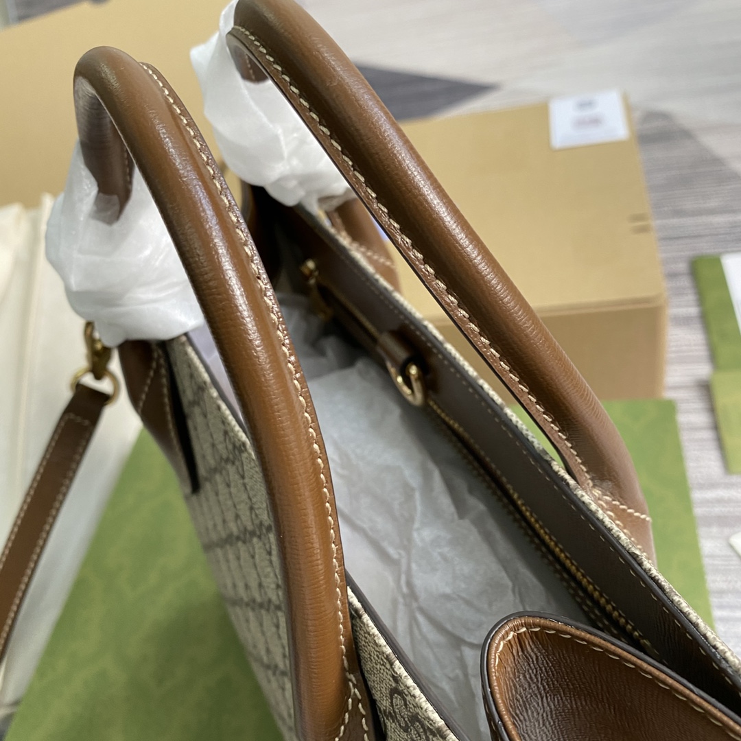 お手頃価格で gucci バッグ メンズ偽物 コード659983 小さいサイズのトートバッグ 花柄 手持ち 斜め掛け ブラウン_7