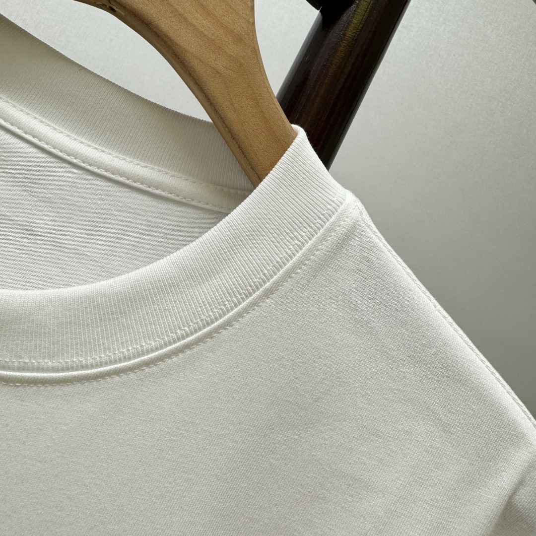 バーバリー ロング t シャツスーパーコピー 純綿 プリント ゆったりトップス 短袖 高品質 ホワイト_3