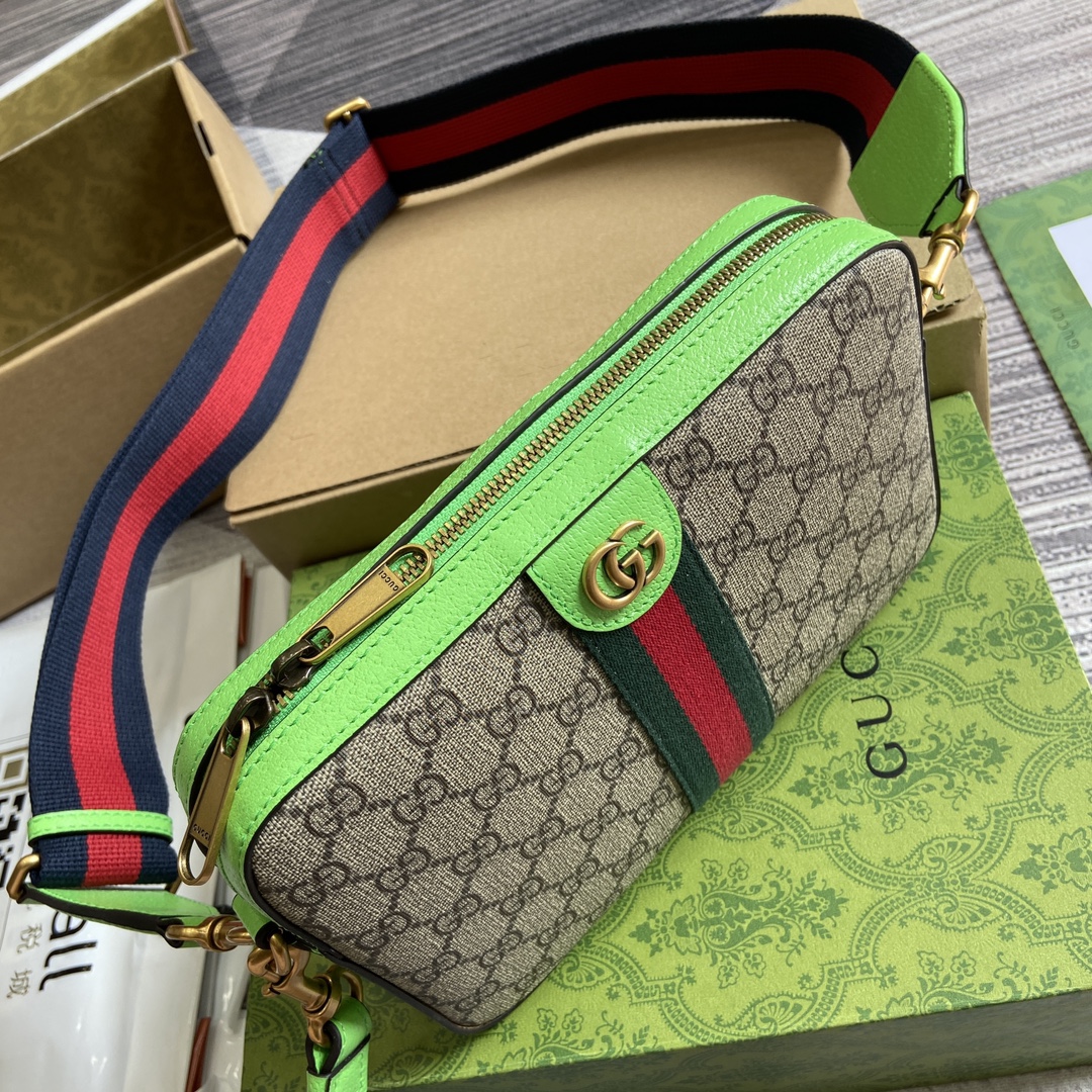 gucci ショルダー バッグ激安通販 斜め掛けバッグ 型番699439 品質保証 花柄 Ophidiaシリーズ レディース グリーン_4