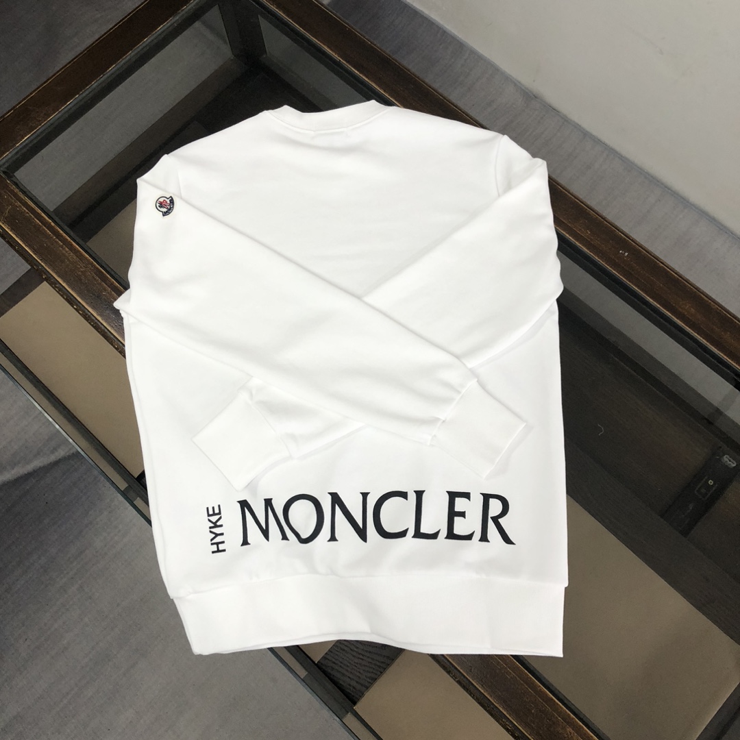 モンクレール パーカーＮ級品 純綿 トップス シンプル 柔らかい フードなし 運動服 ホワイト_2