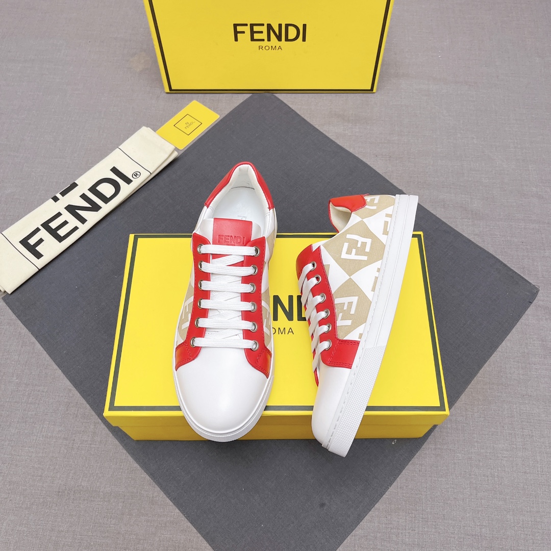 FENDI おすすめ 最新フェンディ シューズ サイズコピー ゴム底 カジュアル シューズ 品質保証 メンズ レッド_2