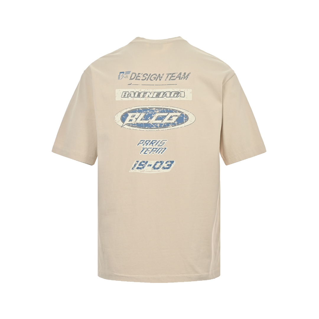 春の新作 バレンシアガtシャツ メンズ偽物 トップス 抗菌防臭 純綿 半袖 プリント ブラウン_3