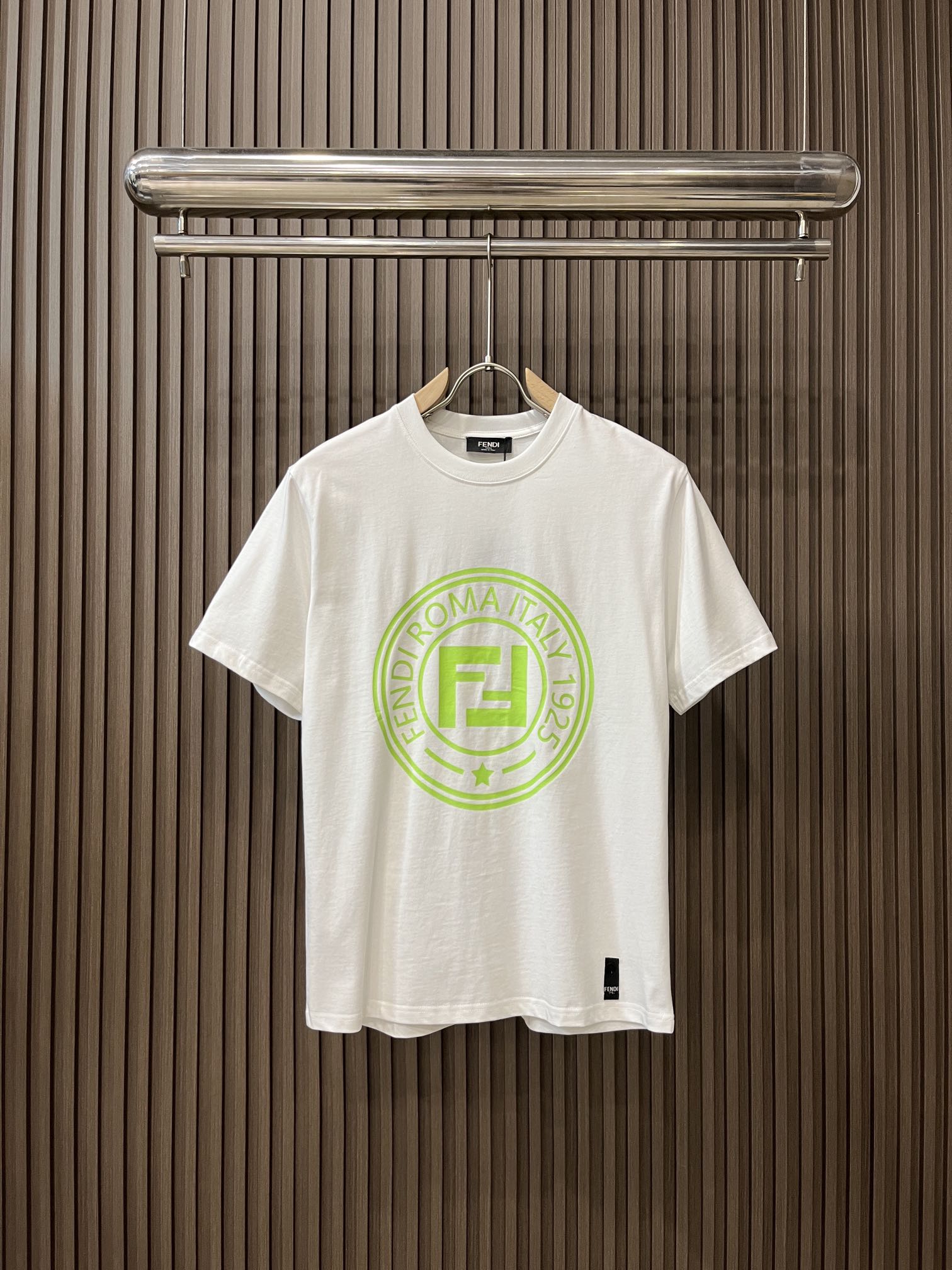 fendi fila コラボ t シャツスーパーコピー 純綿 トップス 短袖 ロゴプリント ファッション感 ホワイト_1