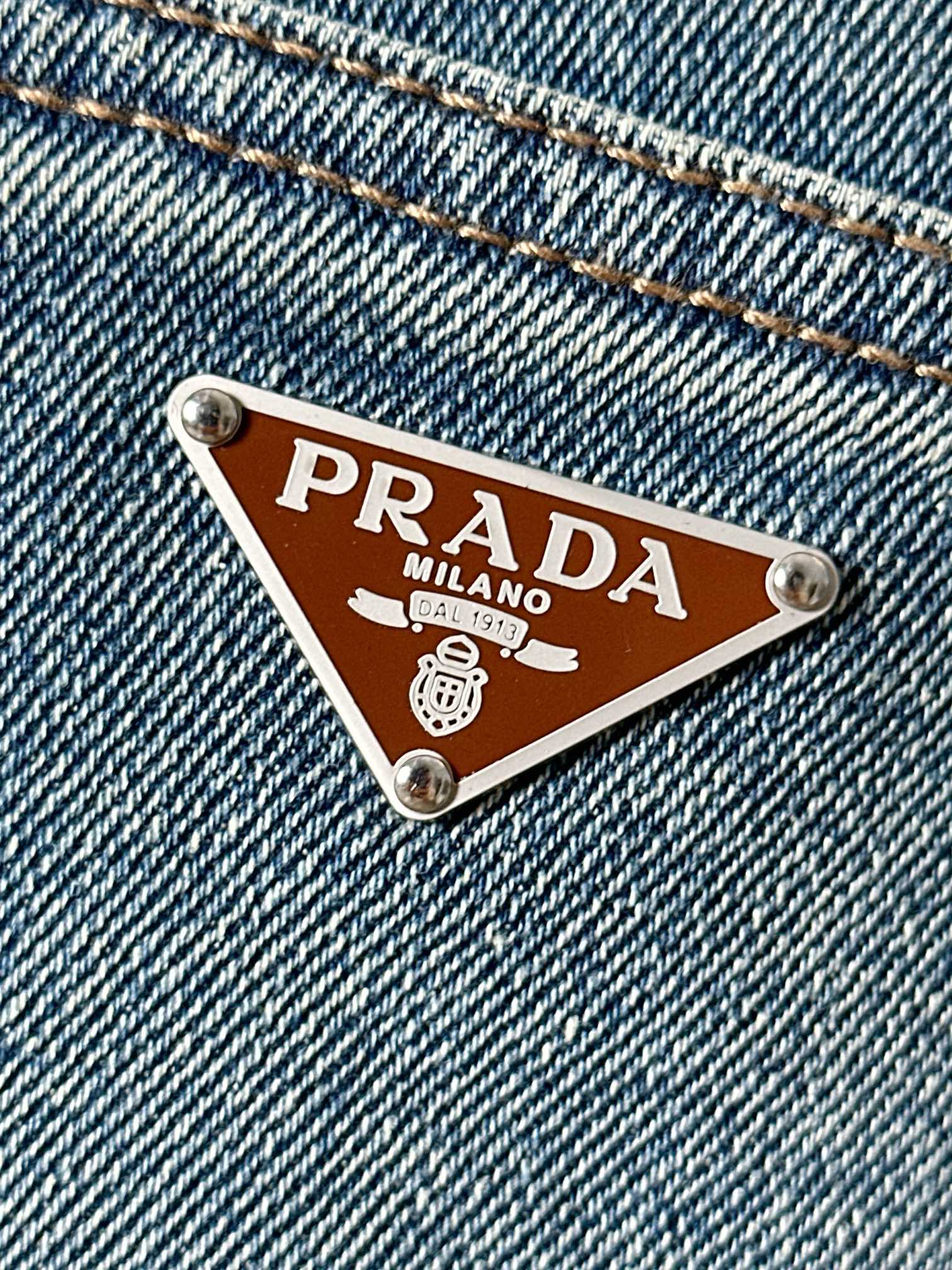 prada デニム パンツ偽物 カジュアルパンツ ズボン 筒形ズボン ジーンズ 柔軟 ブルー_6