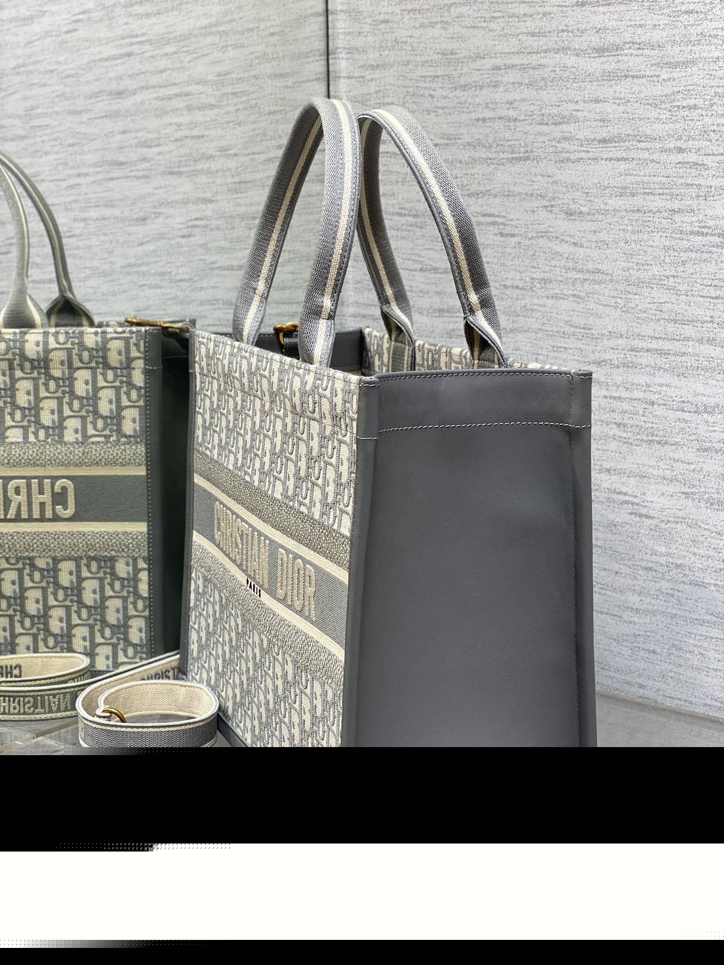 dior ショルダー バッグ激安通販 トート 動物刺繍 ハンドバッグ プリント 大容量 ママバッグ グレイ_6