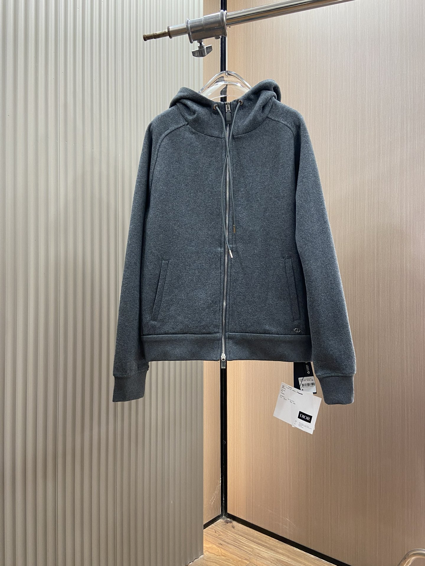 dior ジャケット サイズ感スーパーコピー 運動 トップス アウター 厚い 暖かい フード付き グレイ_1