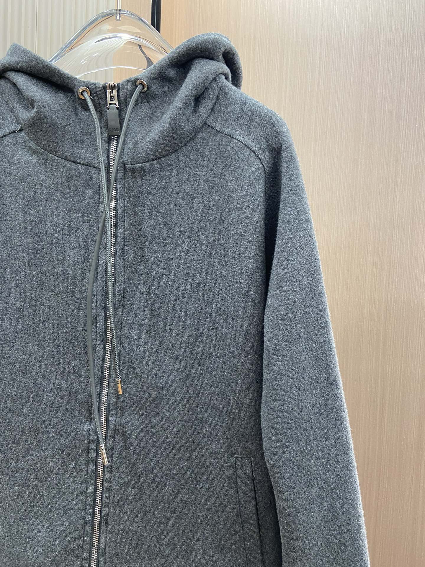 dior ジャケット サイズ感スーパーコピー 運動 トップス アウター 厚い 暖かい フード付き グレイ_4