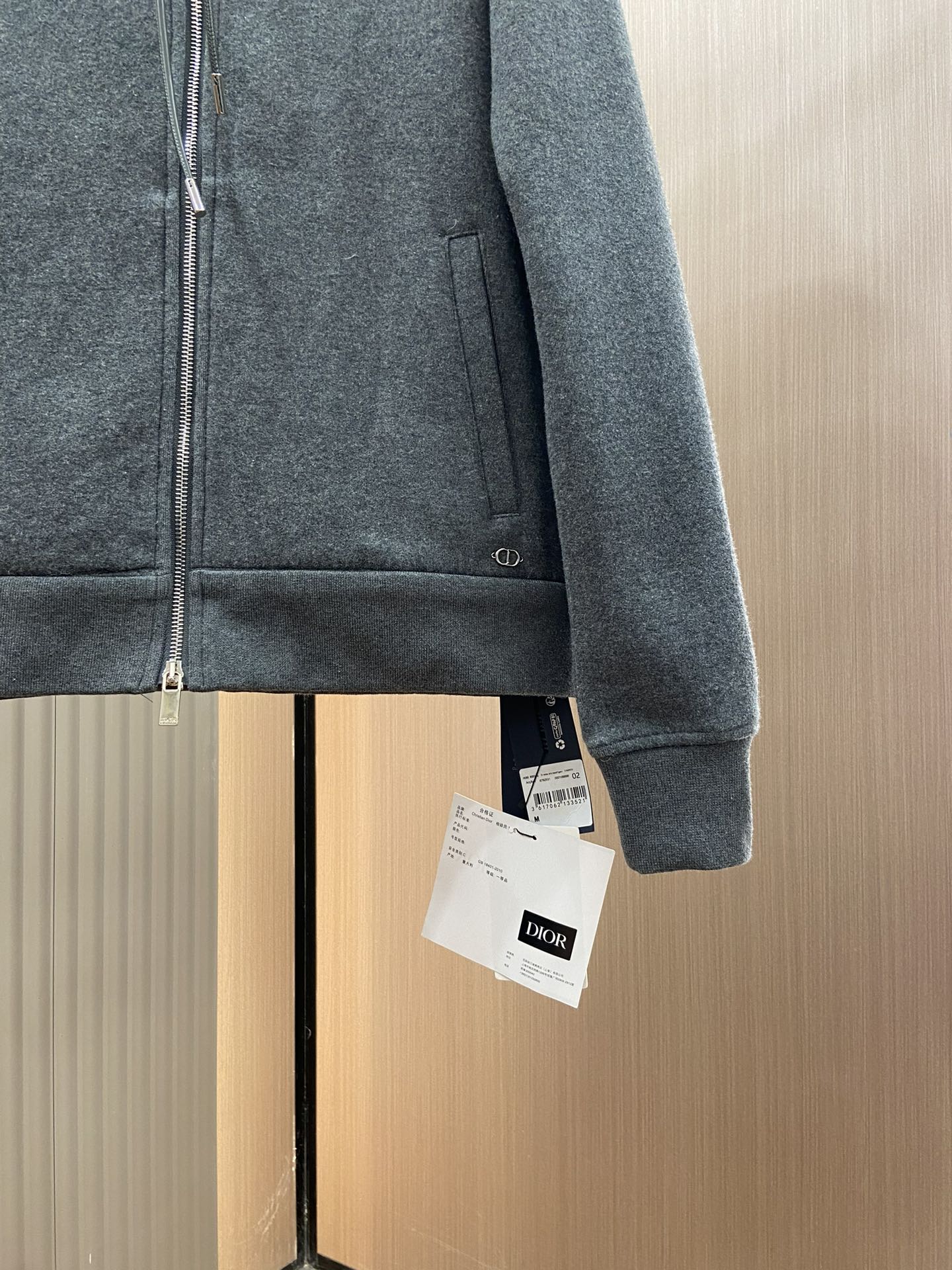 dior ジャケット サイズ感スーパーコピー 運動 トップス アウター 厚い 暖かい フード付き グレイ_7