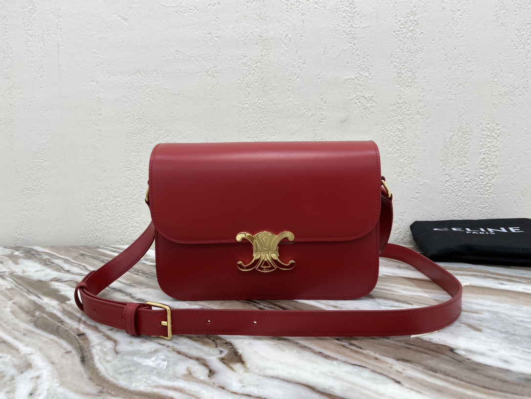 最新品 シンプル セリーヌ お仕事バッグスーパーコピー 柔軟 レザー 斜め掛けバッグ 187366 レッド_2
