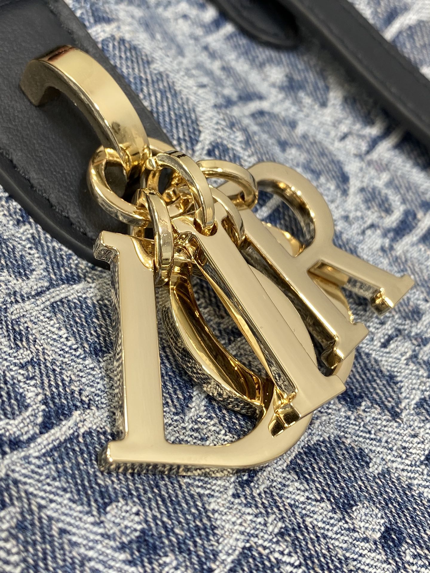 数量限定 dior ショルダー バッグ レディース偽物 デニム  ハンドバッグ カジュアル 日常 大容量 ブルー_2