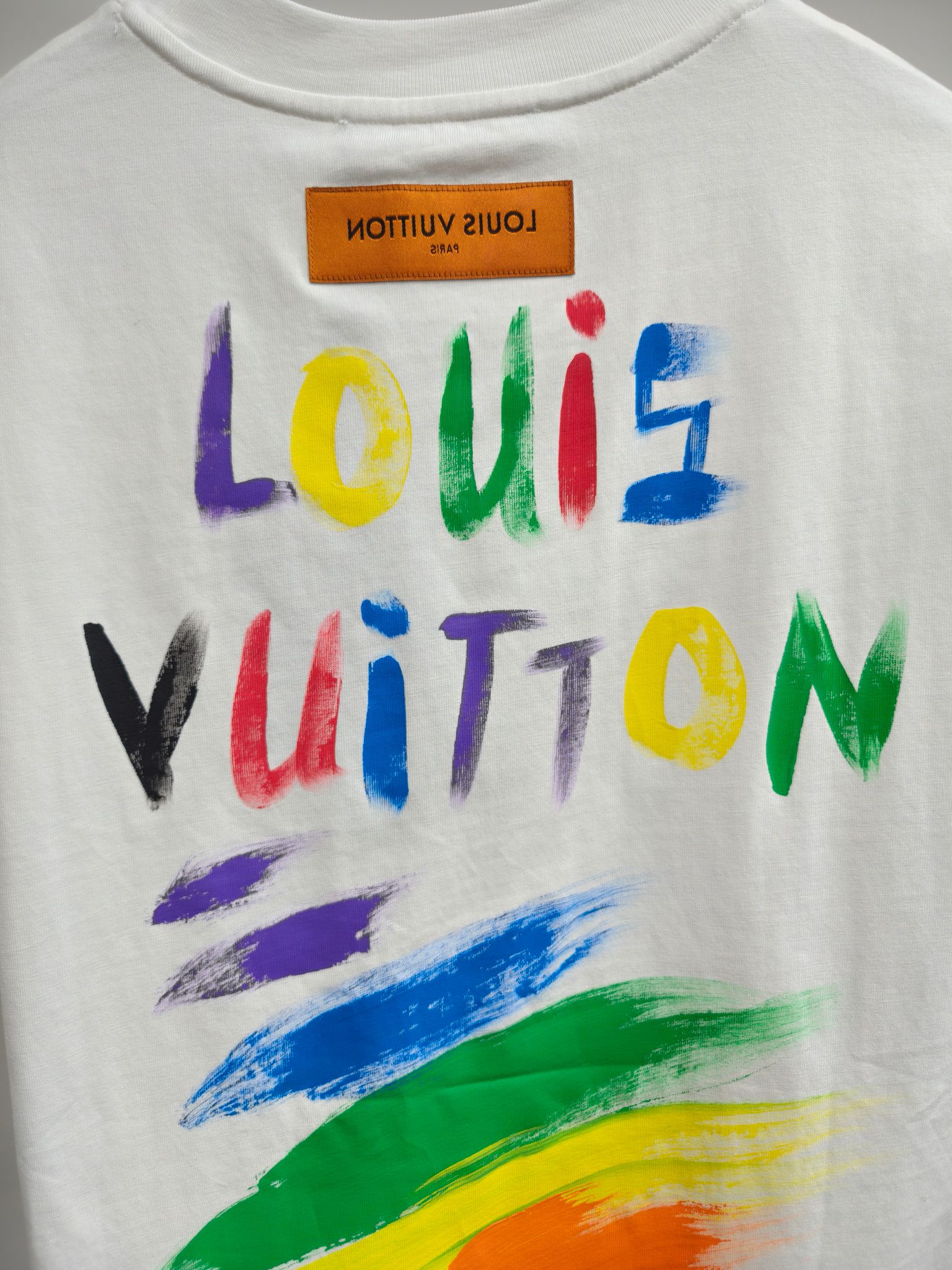 夏服 柔軟 ルイヴィトンtシャツヤフオクスーパーコピー 半袖 トップス 純綿 プリント シンプル ホワイト_7