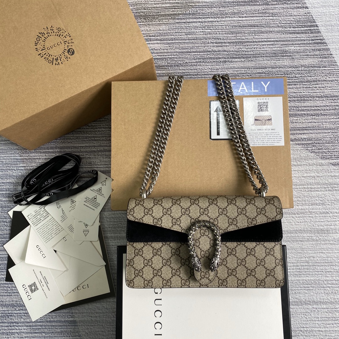 gucci バッグコピー 斜め掛けバッグ 本革 レザー 品質保証 シンプル 花柄 ブラウン_1