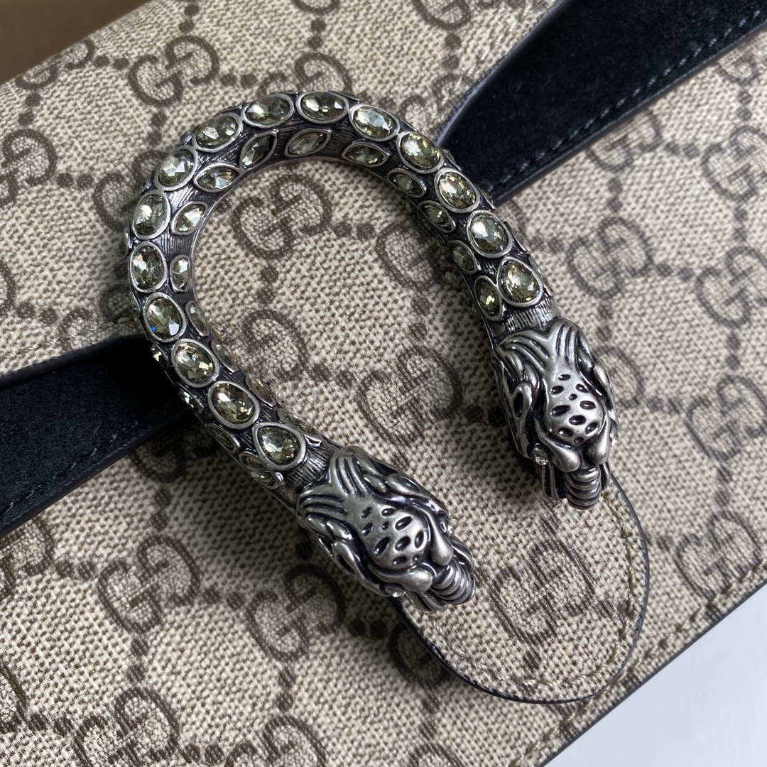 gucci バッグコピー 斜め掛けバッグ 本革 レザー 品質保証 シンプル 花柄 ブラウン_4