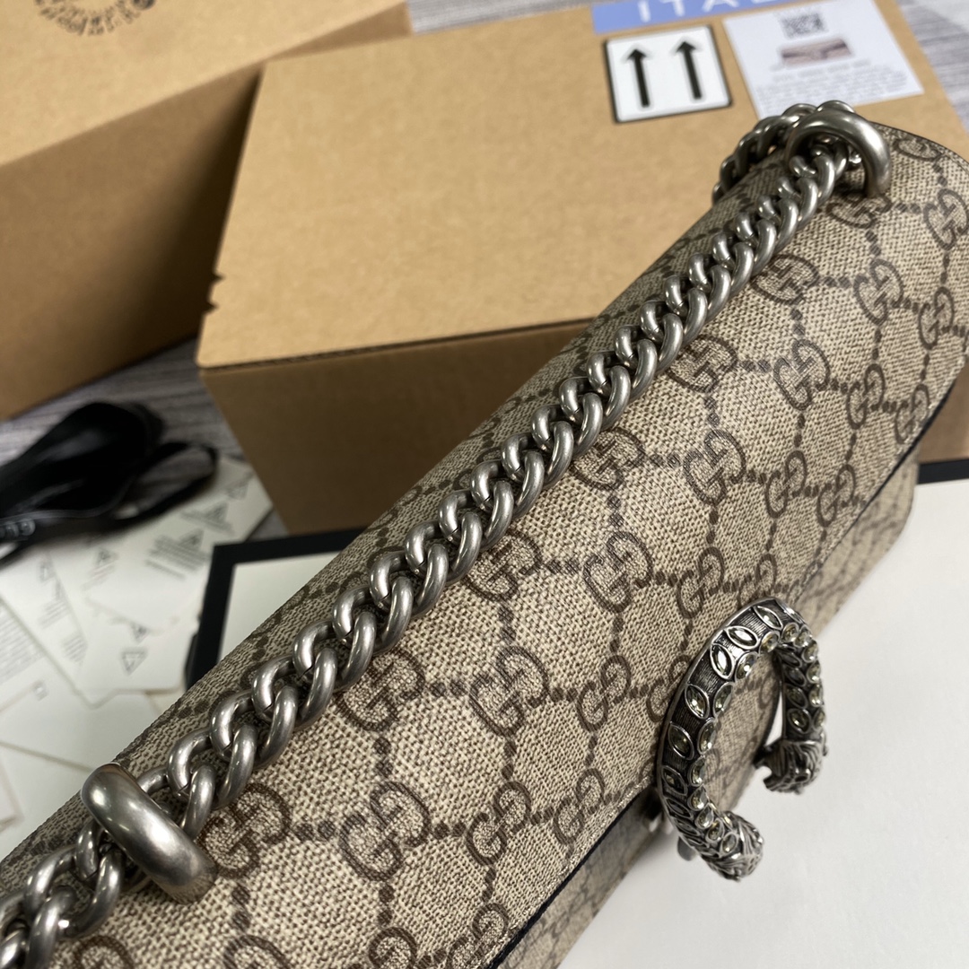 gucci バッグコピー 斜め掛けバッグ 本革 レザー 品質保証 シンプル 花柄 ブラウン_5