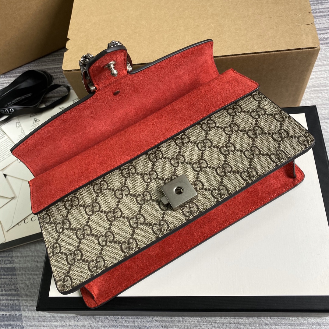 gucci ショルダー バッグ激安通販 斜め掛けバッグ 本革 レザー 品質保証 499623 花柄 レッド_7