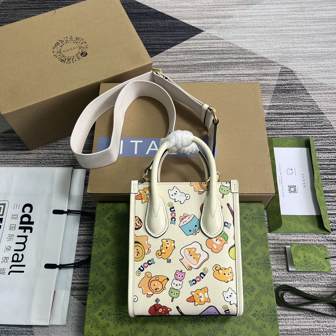 可愛い グッチ リュックコピー 斜め掛けバッグ ハンドバッグ 本革 レザー 品質保証 699406 ホワイト_2