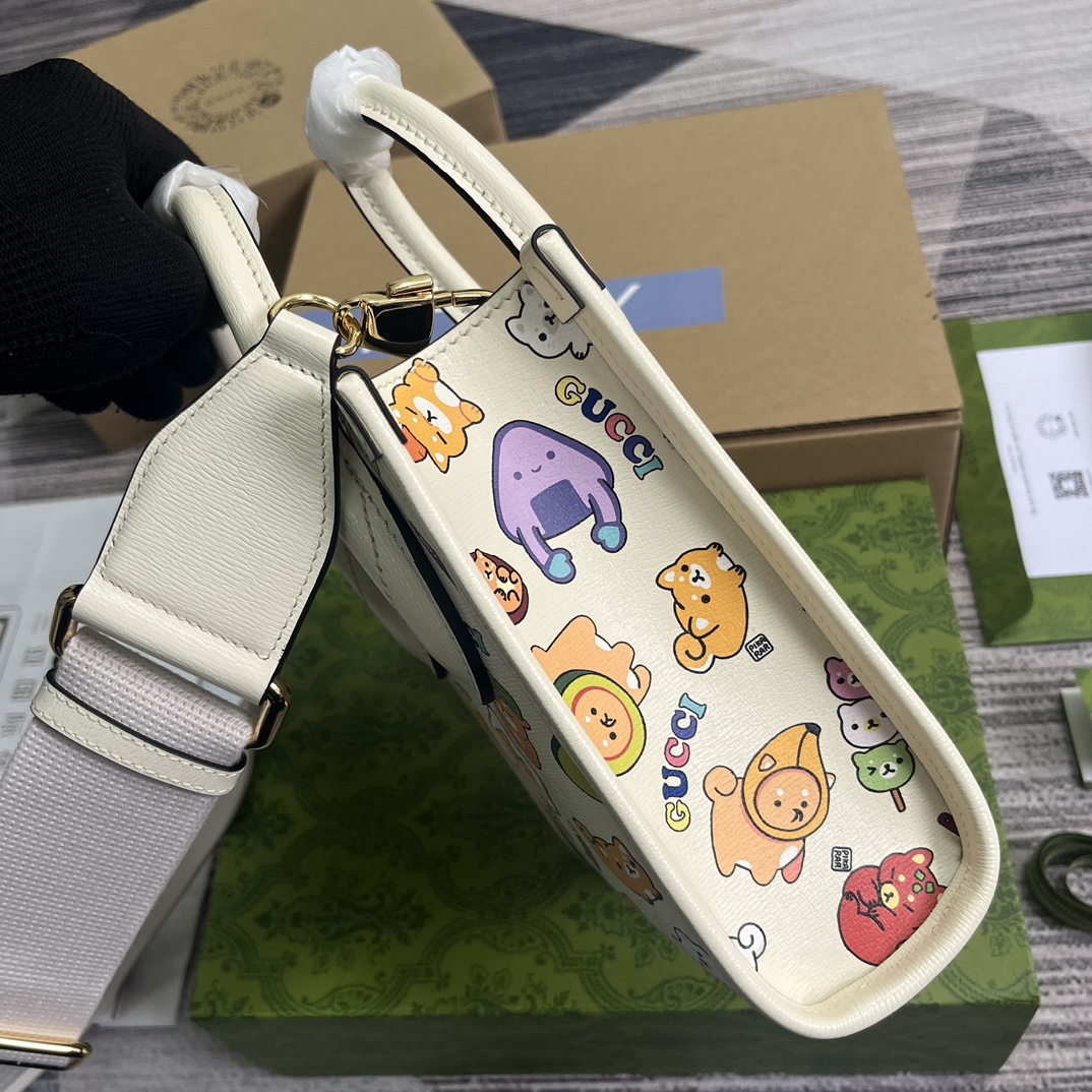 可愛い グッチ リュックコピー 斜め掛けバッグ ハンドバッグ 本革 レザー 品質保証 699406 ホワイト_3