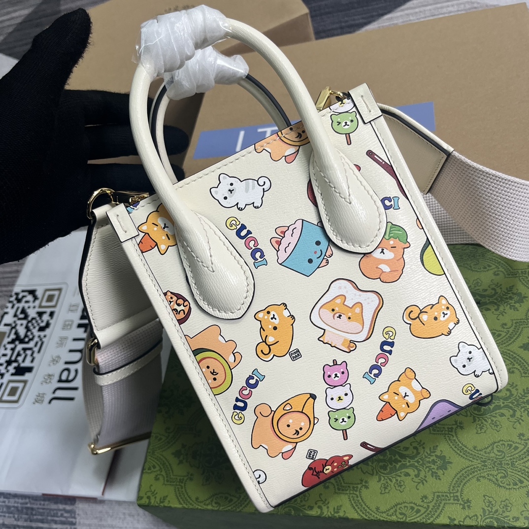 可愛い グッチ リュックコピー 斜め掛けバッグ ハンドバッグ 本革 レザー 品質保証 699406 ホワイト_4