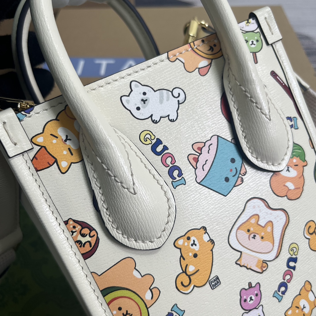可愛い グッチ リュックコピー 斜め掛けバッグ ハンドバッグ 本革 レザー 品質保証 699406 ホワイト_5