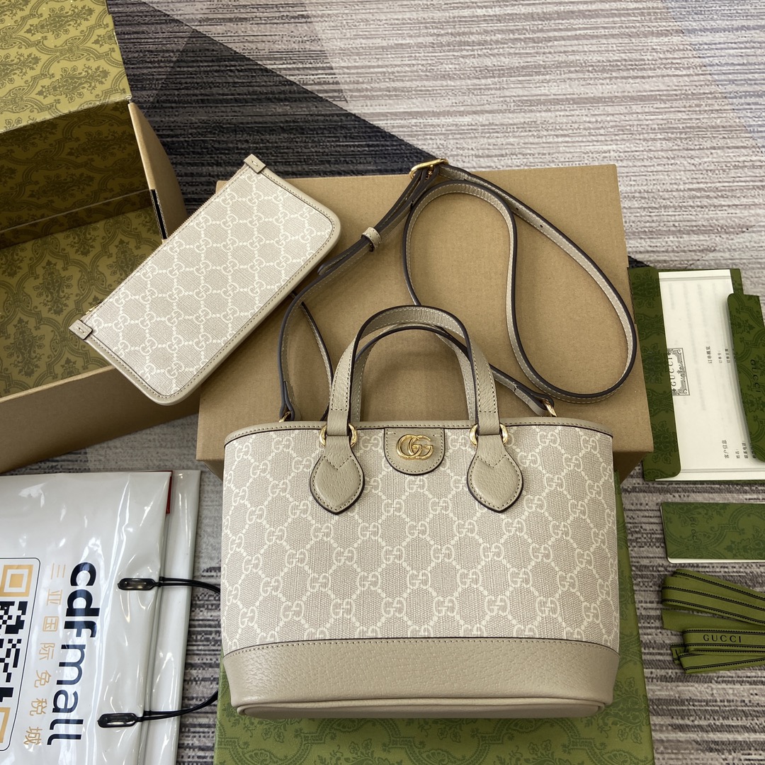 一番安い gucci トート バッグ偽物 ハンドバッグ 本革 レザー 811716 花柄 上質 ホワイト_1
